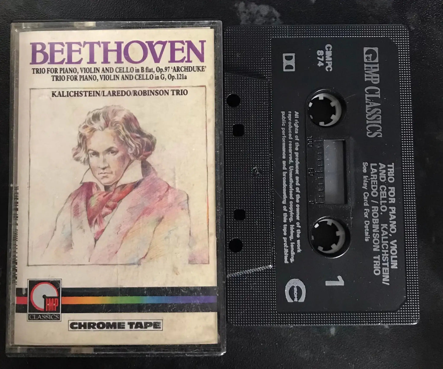 Beethoven, trio for piano violin and cello, CIMPC874, Vintage Cassette Magretro