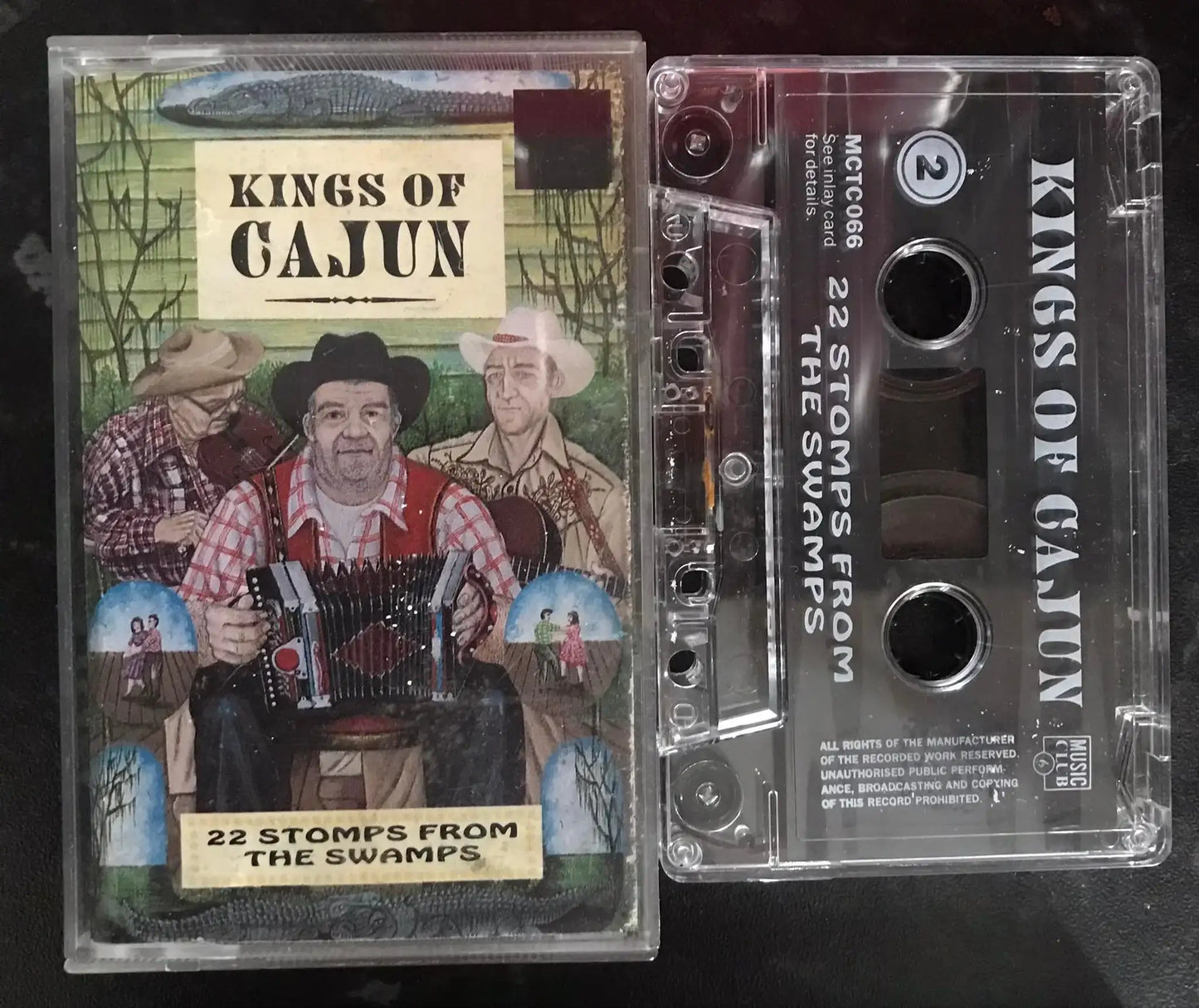 Kings of Cajun Album, 22 Stomps, Music Club, MCTC 066, Vintage Cassette Magretro