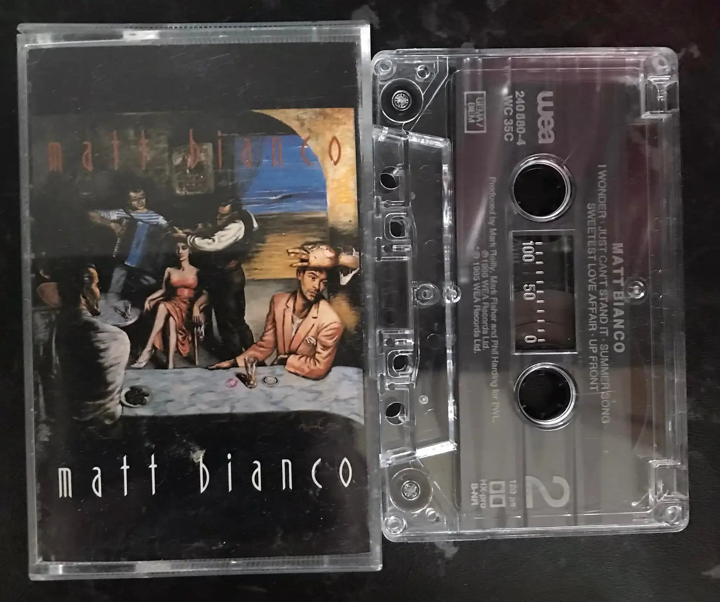 Matt Bianco Album, Self Titled, WEA, 240 880-4, WX 35C, Vintage Cassette Magretro