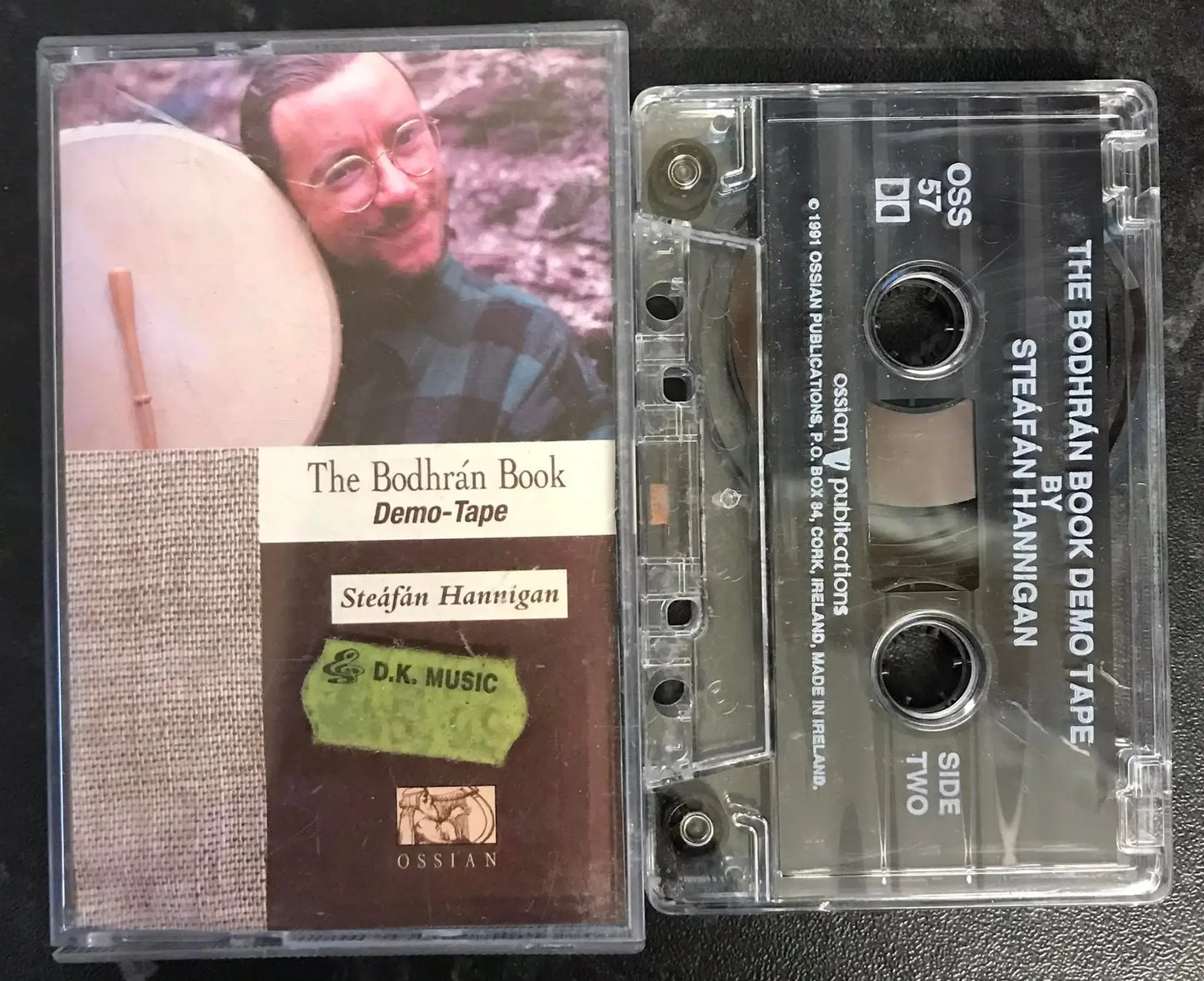 The Bodhran Book Demo Tape, Steafan Hannigan, OSSIAN, OSS57, Vintage Cassette Magretro