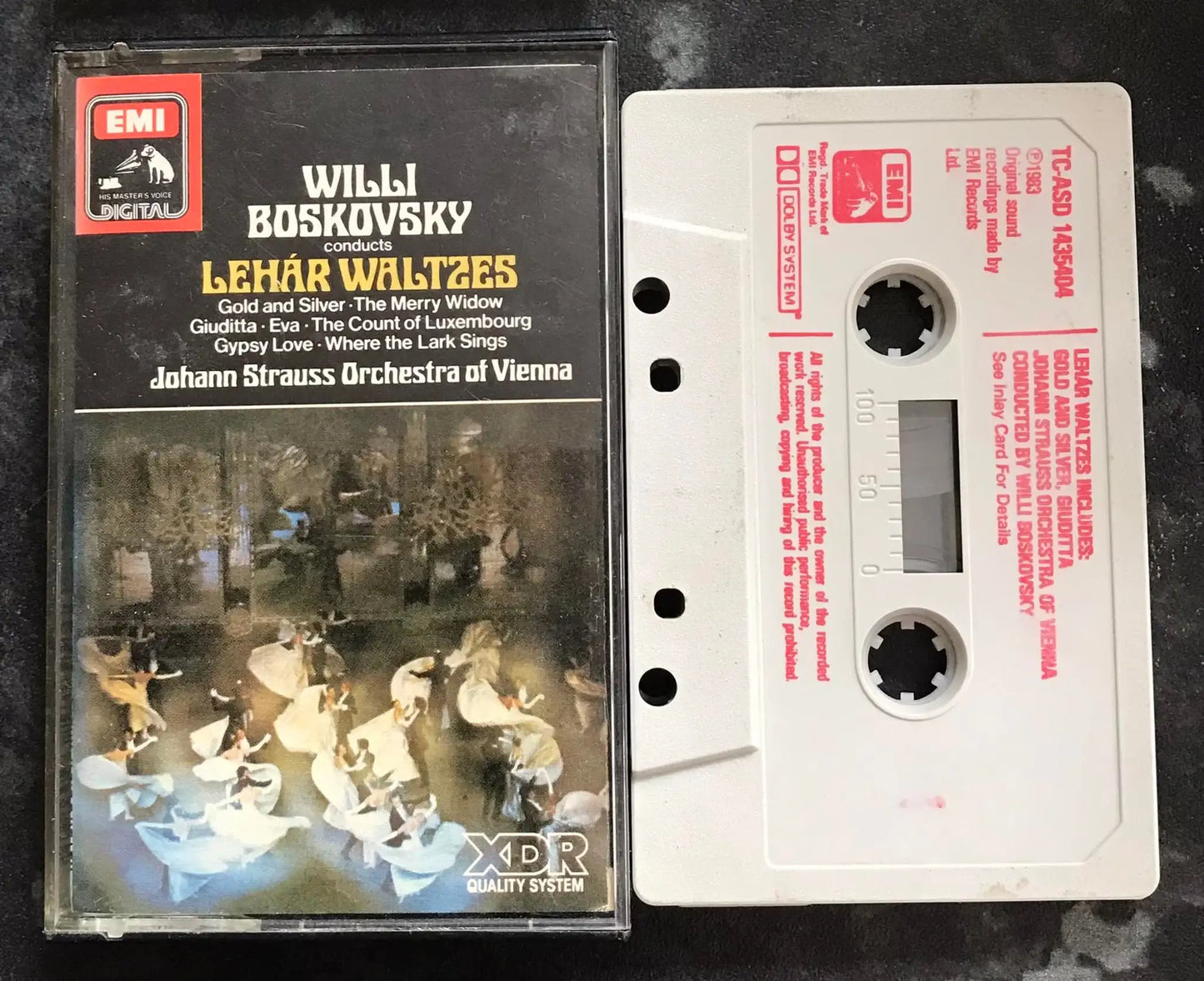 Lehar Waltzes, Conducted by Willi Boskovsky, EMI TC-ASD 1435404,Vintage Cassette Magretro