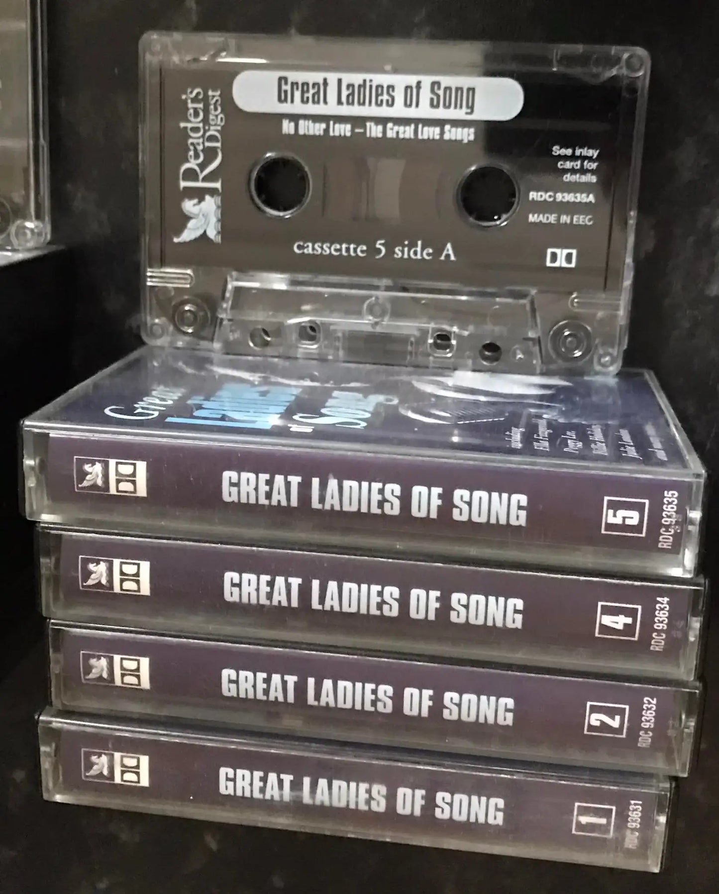 Great Ladies of Song Tapes 1, 2, 4 and 5, RDC 93631B, Vintage Cassette Magretro