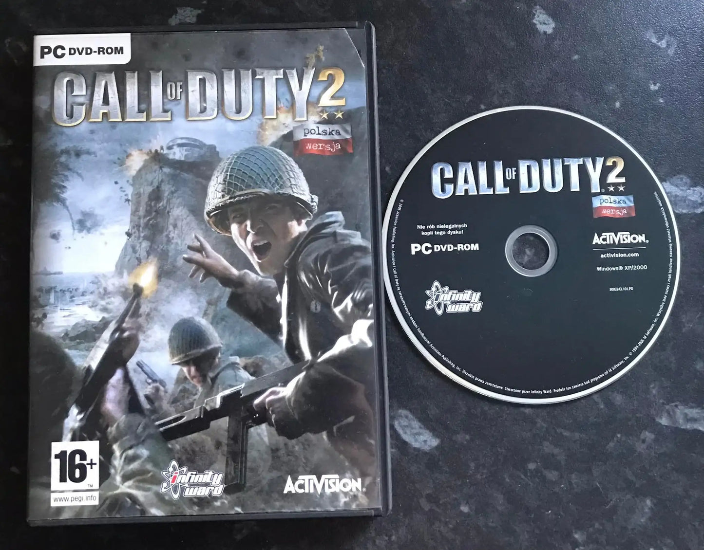 PC CD Rom Game, Call of Duty 2, POLSKA, by Activision Magretro