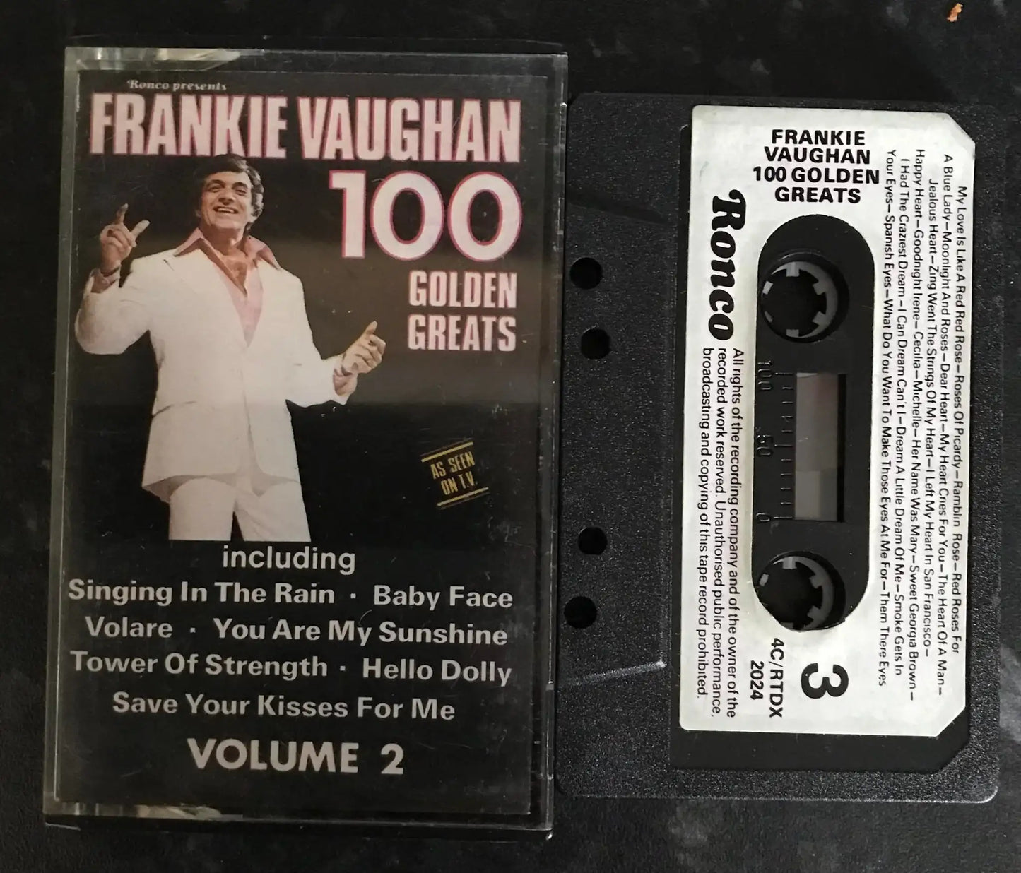 Frankie Vaughan, 100 Golden Greats Volume 1 and 2, Ronco, 4C/RTDX 2024 Magretro