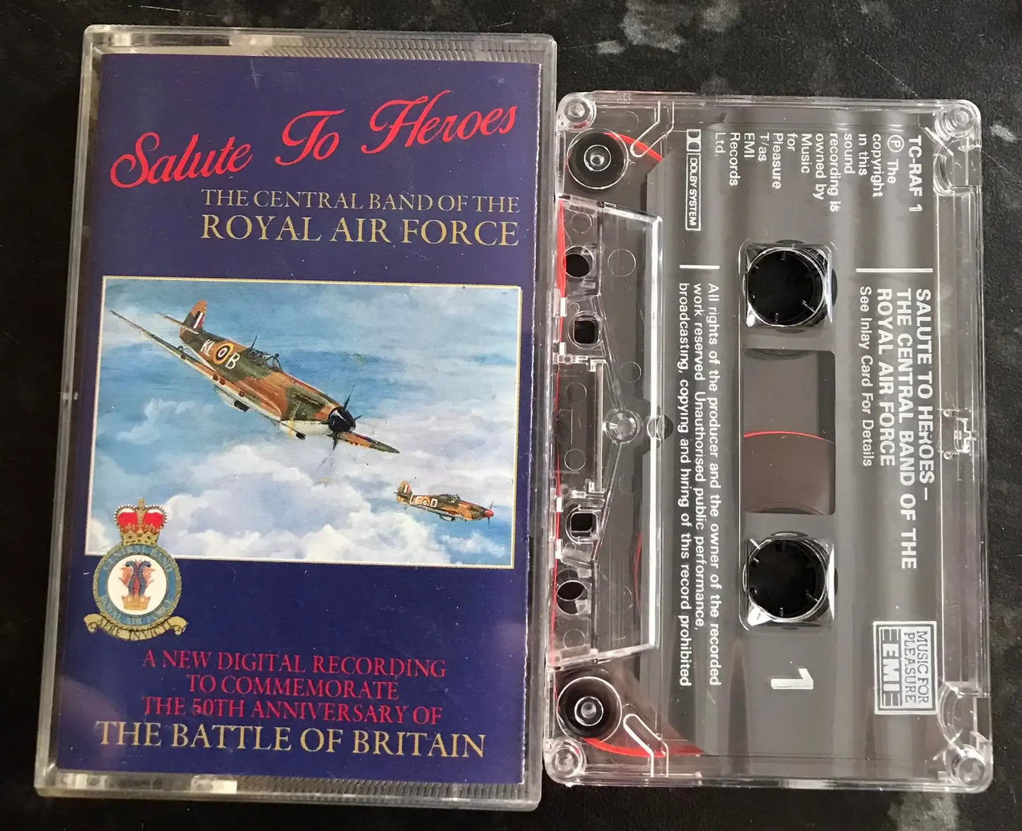 Salute to Heroes, Central band of the Royal Air Force, tc-raf 1,Vintage Cassette Magretro