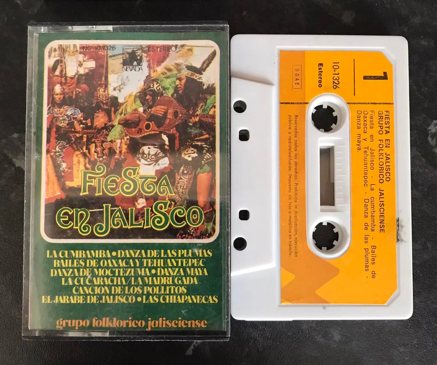 Grupo Folklorico Jalisciense, Fiesta En Jalisco, nc-10.1326, Vintage Cassette Magretro