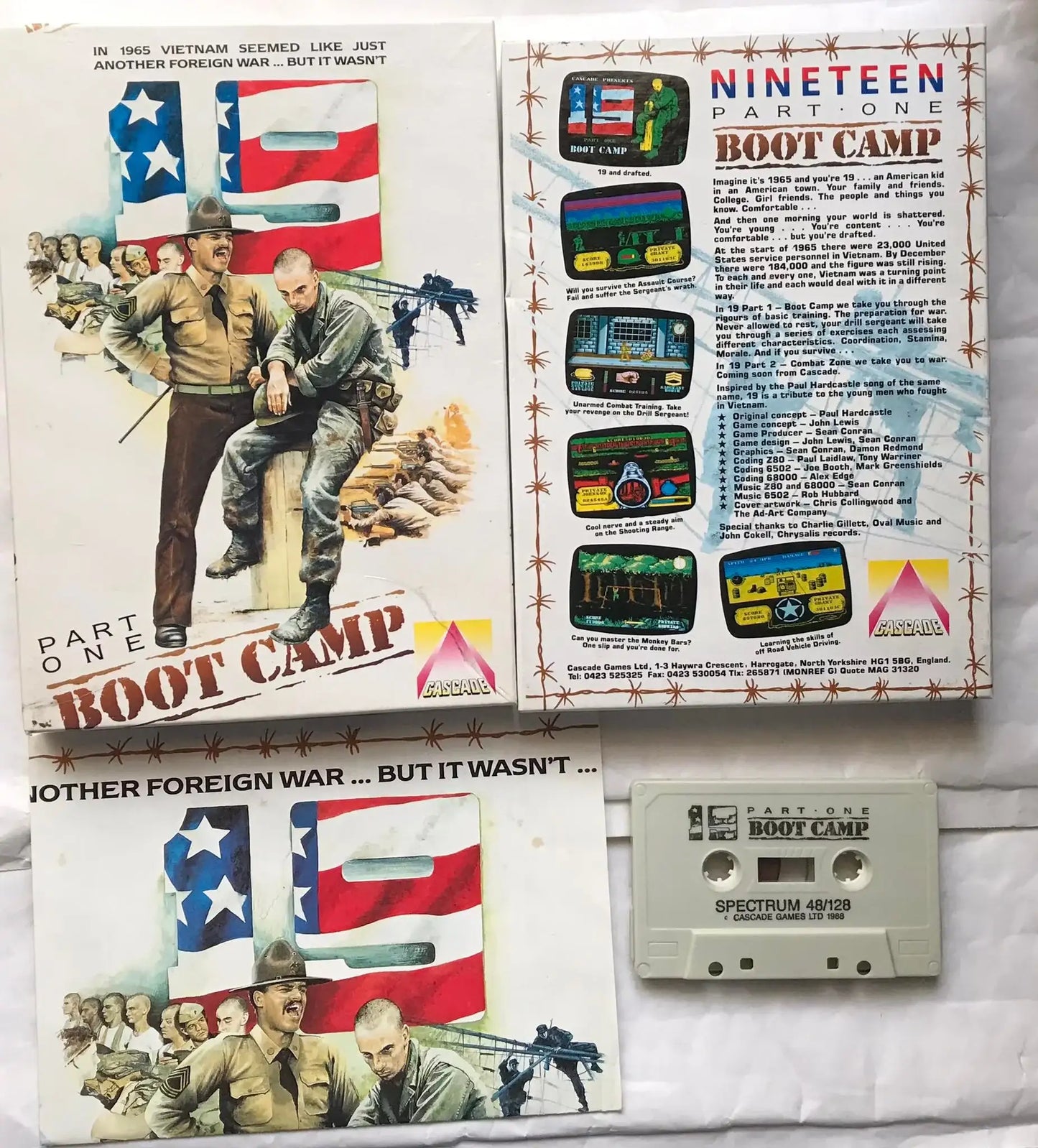 19 (Nineteen) boot camp part one, ZX Spectrum game by Cascade Magretro