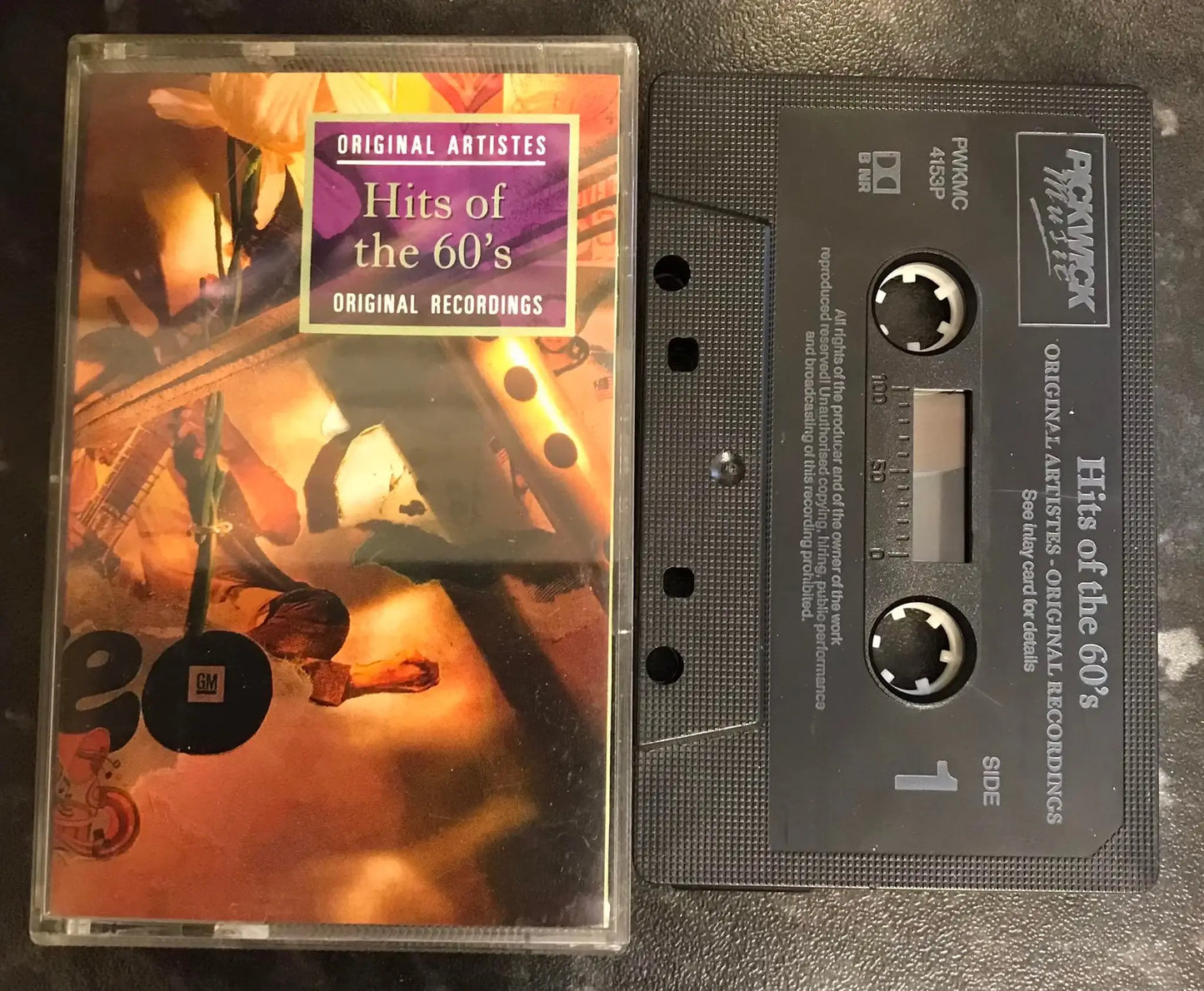 Hits of the 60's Original Artists, RARE, Pickwick, pwkmc 4163p, Vintage Cassette Magretro