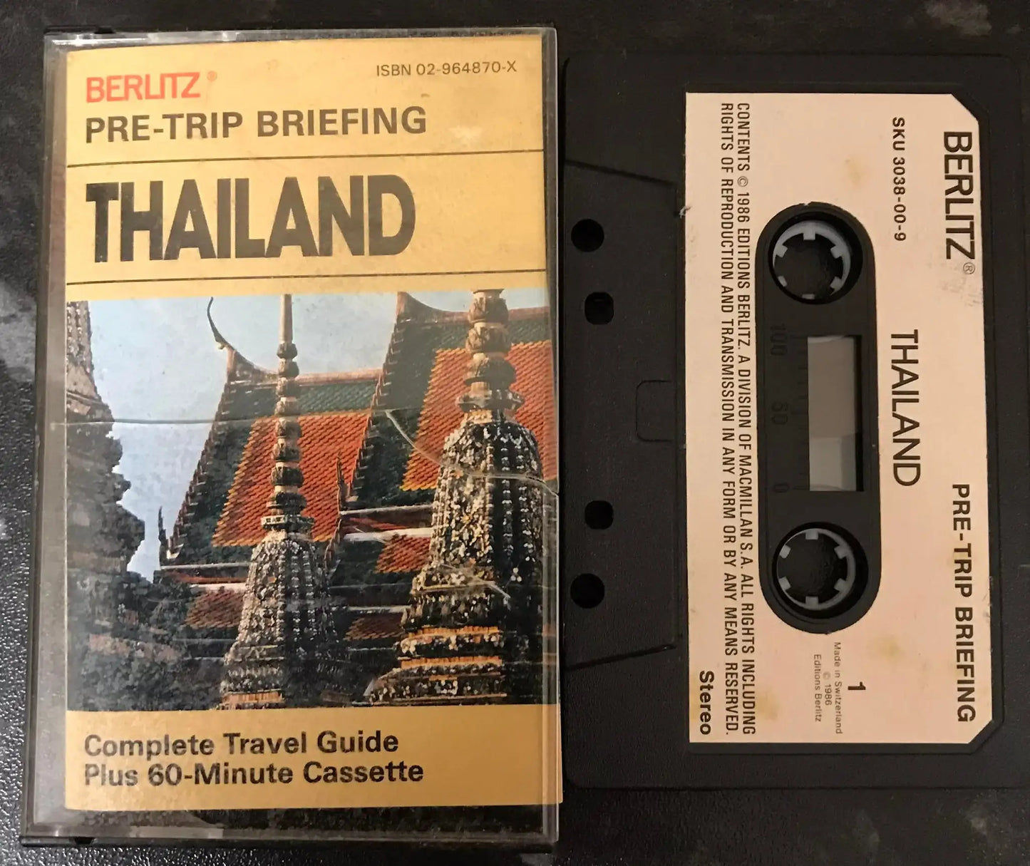 Berlitz, Pre Trip Briefing, Thailand, SKU 3038-00-9, Vintage Cassette Magretro