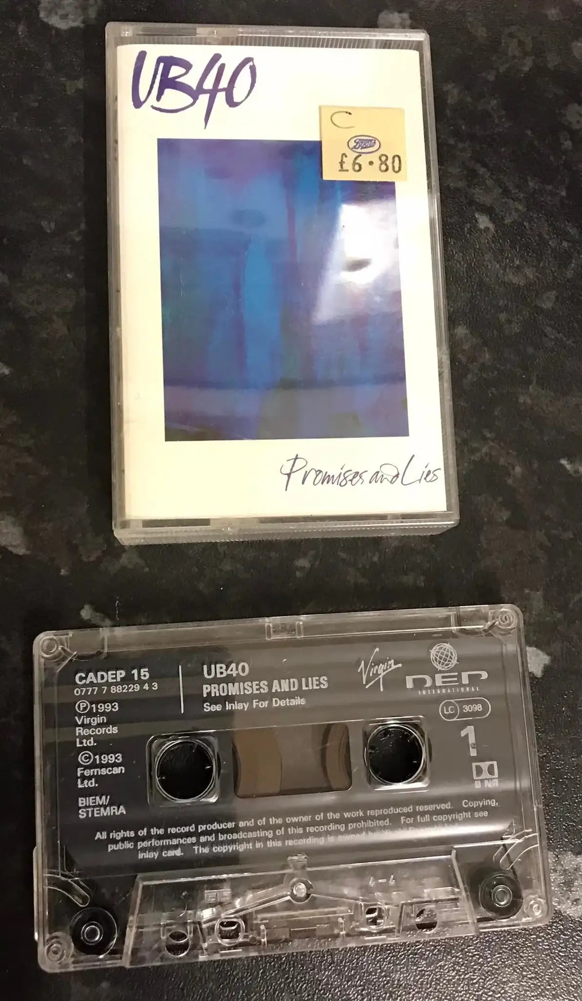 UB40, Promises and Lies Album, DEP International,CADEP 15,Virgin,0777 7 88229 Magretro