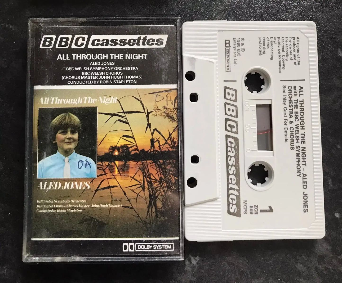 Aled Jones, All Through The Night, BBC Welsh Chorus, zcr569, Vintage Cassette Magretro