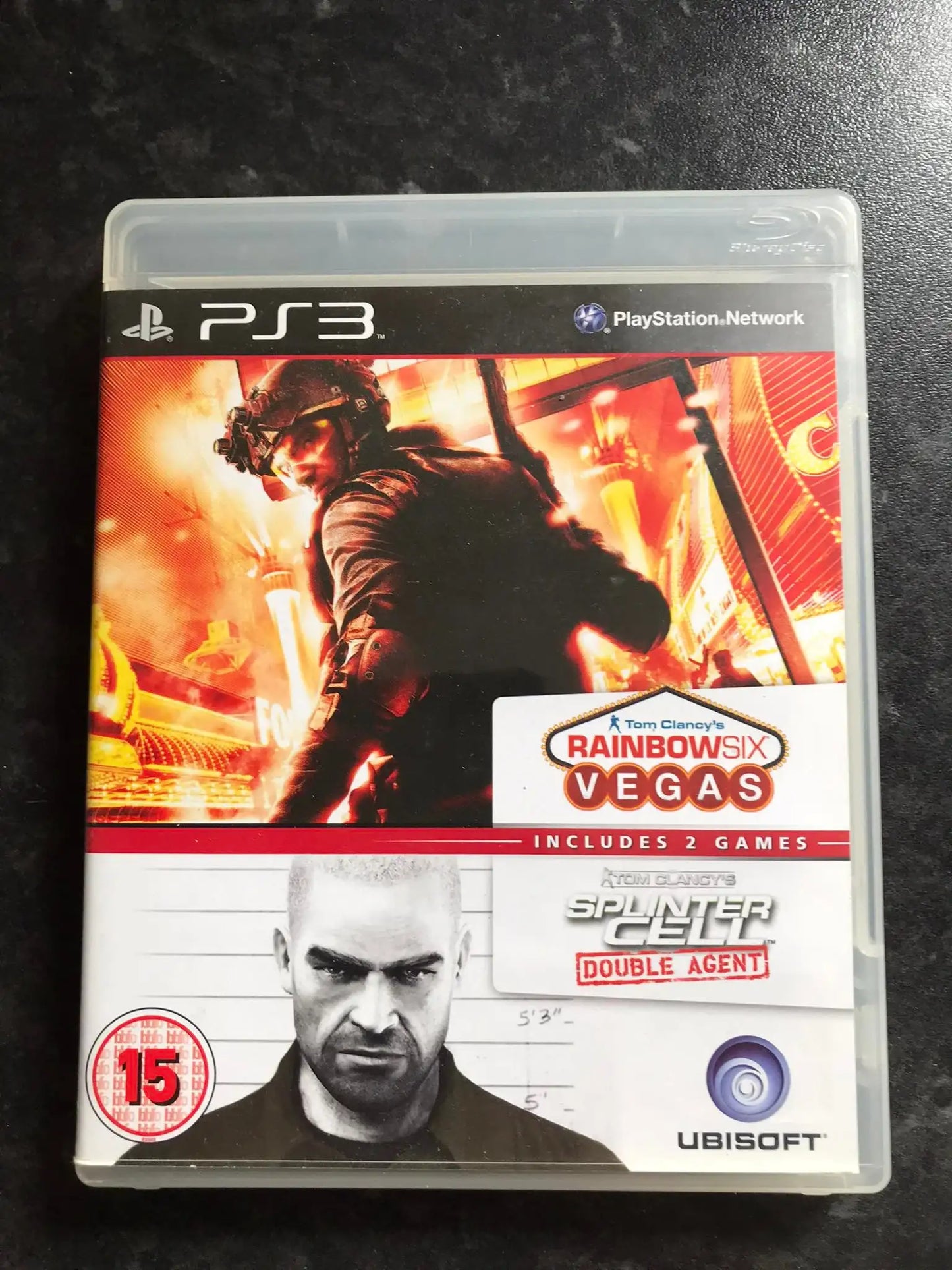 Rainbow Six Vegas AND Splinter Cell Double Agent, PS3 Game, PAL Magretro