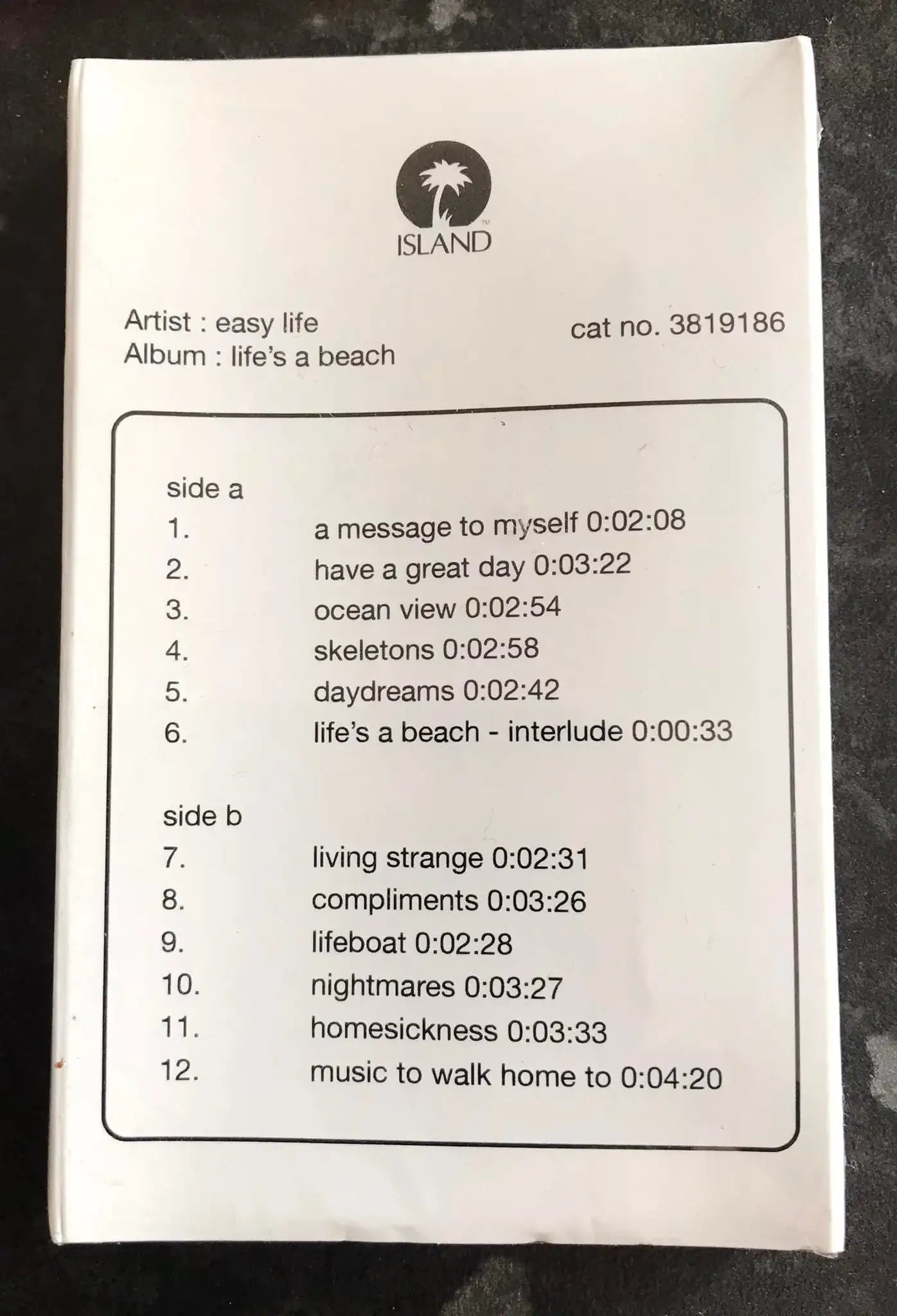 Easy Life, Lifes A Beach Cassette Album, SEALED, 3819186, Vintage Cassette Magretro