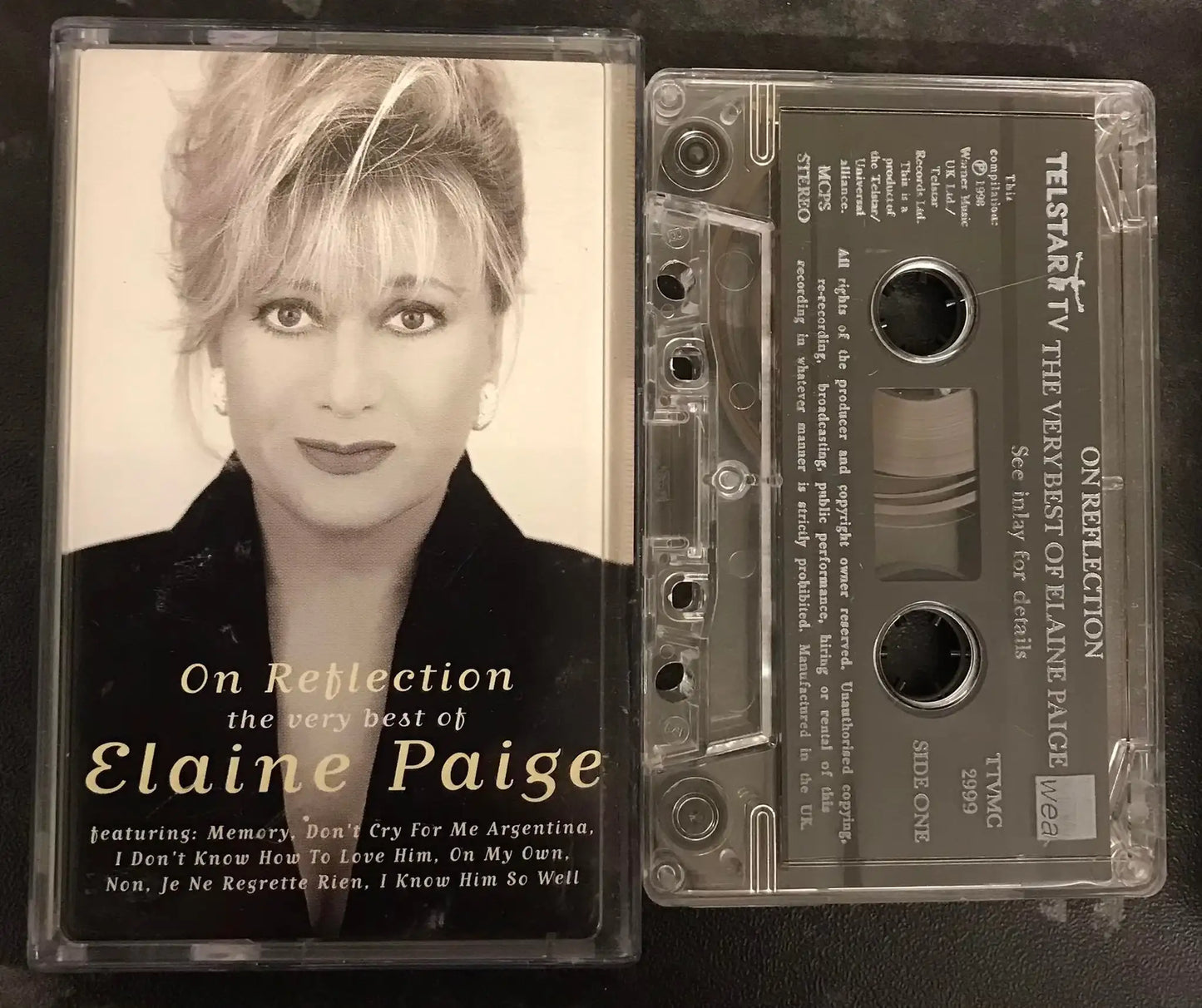 The Very Best Of Elaine Paige, On Reflection Album, Telstar TV, TTVMC2999 Magretro