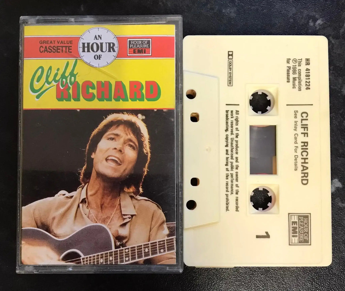 An Hour Of Cliff Richard Album, Hour Of Pleasure, HR 41 8122 4, Vintage Cassette Magretro
