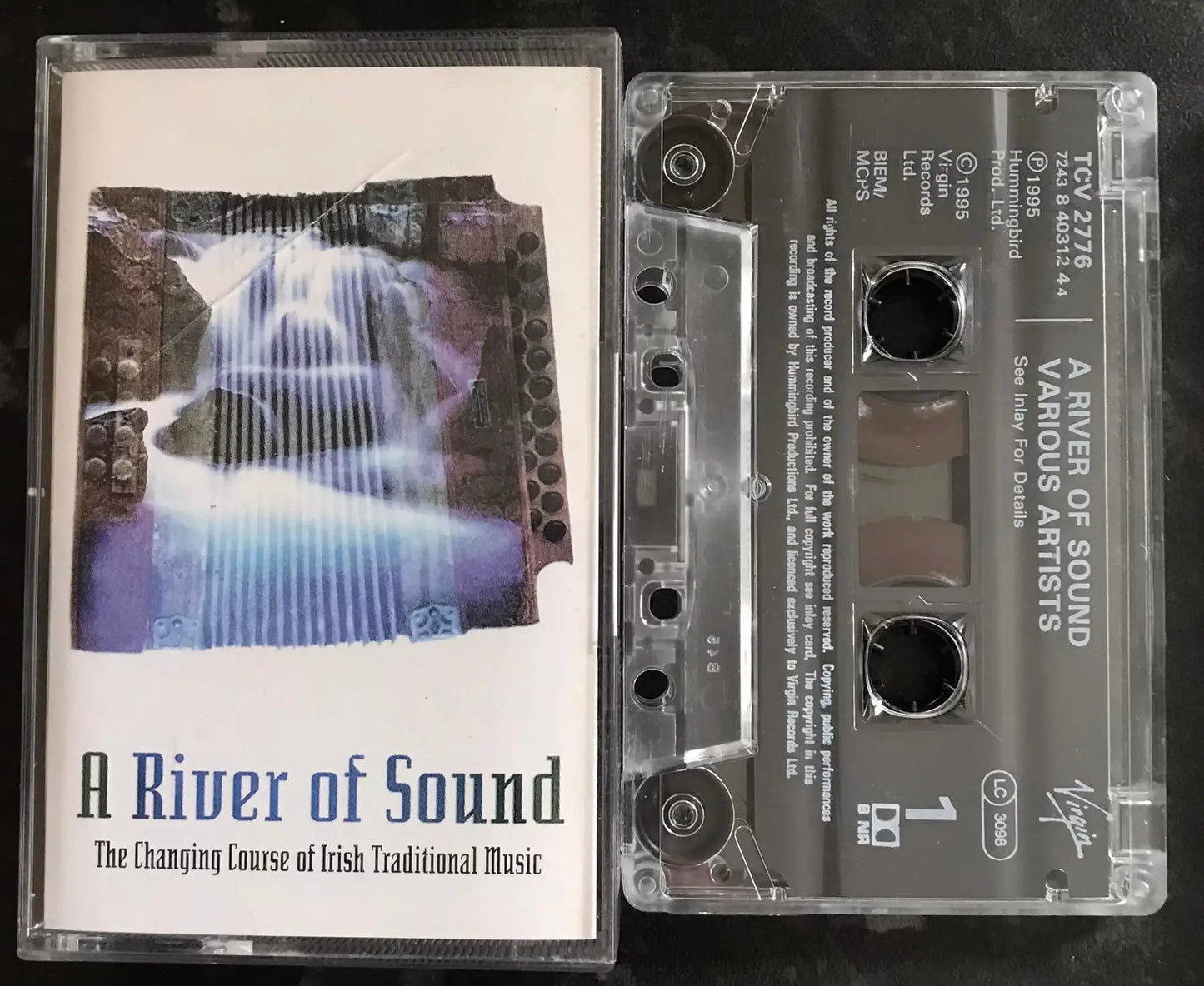A River Of Sound Album, 7243 8 40312 4 4, Virgin, TCV 2776, Vintage Cassette Magretro