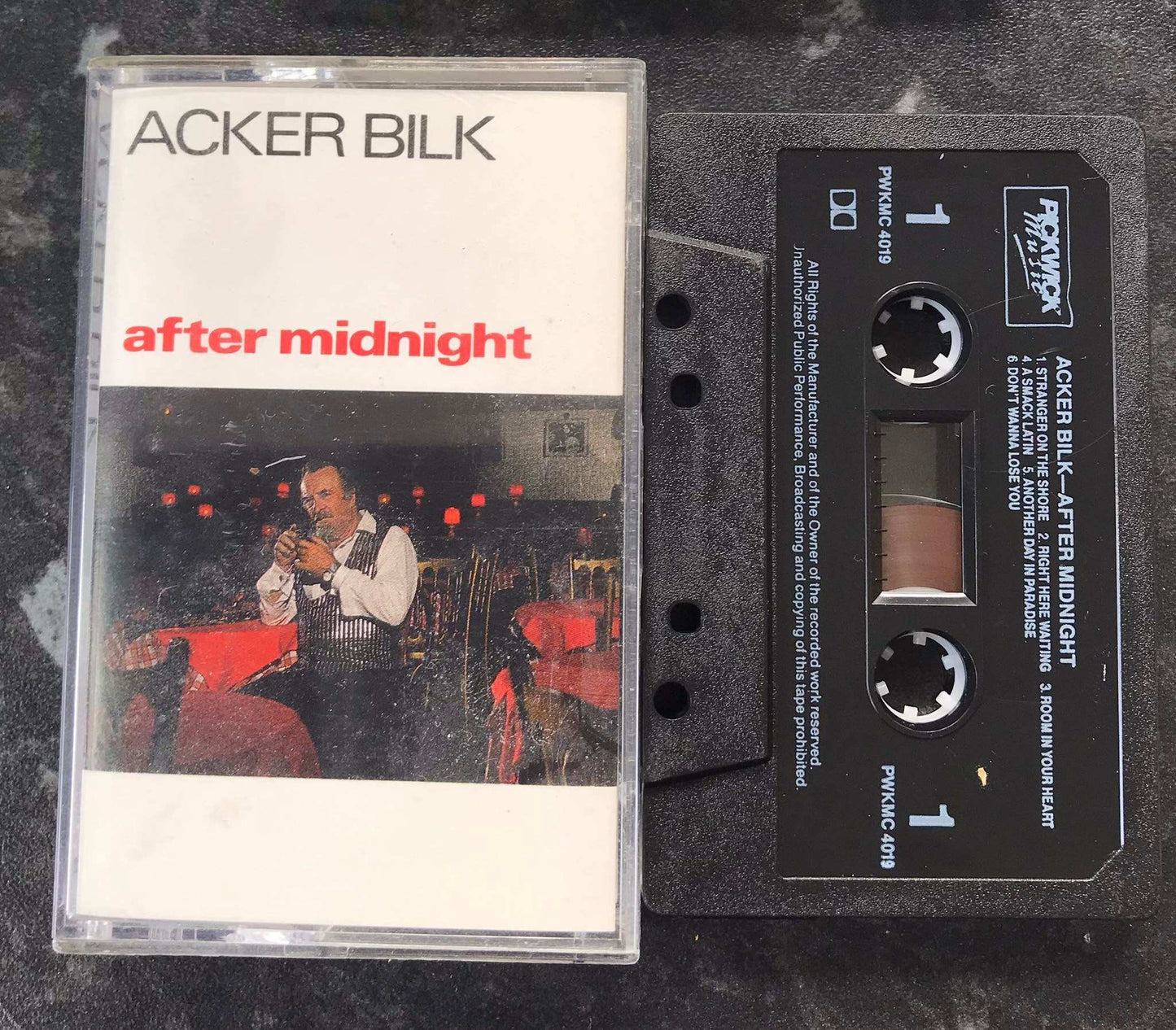 Acker Bilk, After Midnight Album, PICKWICK, PWKMC 4019, Vintage Cassette Magretro
