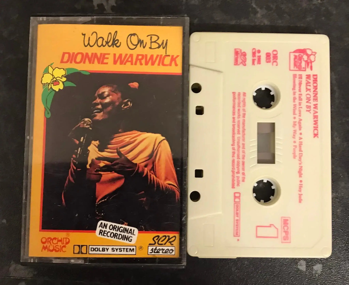 Dionne Warwick, Walk On By Album, Orchid Music, ORC 003, Vintage Cassette Magretro