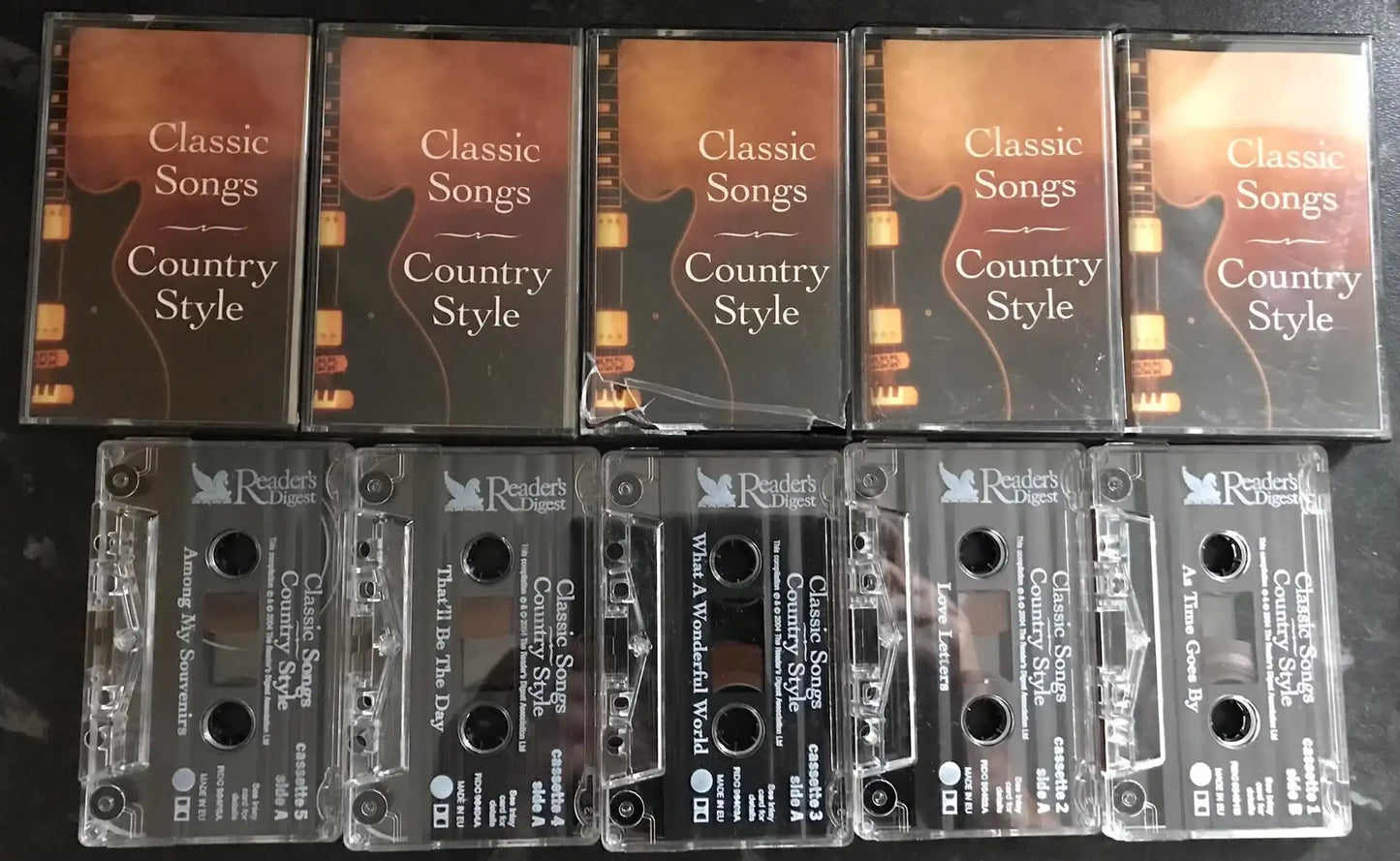 Classic Songs Country Style Full 5 Tape Set, rdc 96401, Readers Digest Magretro