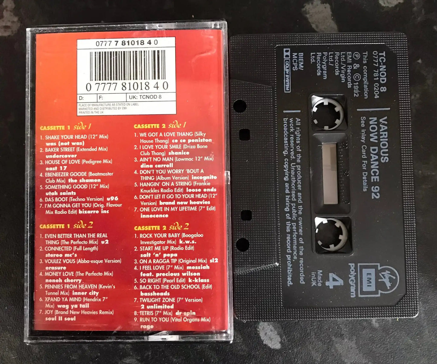Now Dance 92, Tape 2, Various Artists, Virgin, TC-NOD 8, Vintage Cassette Magretro