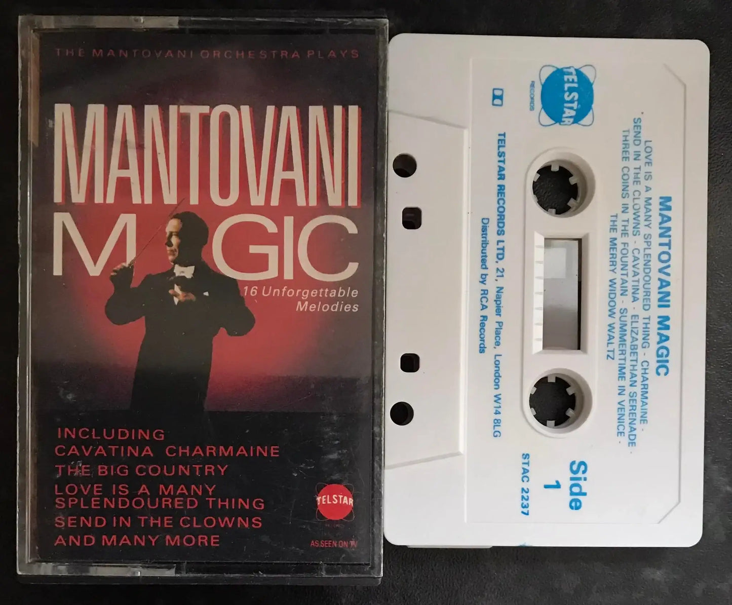 Mantovani Magic Album, 16 Unforgettable Melodies, STAC2237, Vintage Cassette Magretro