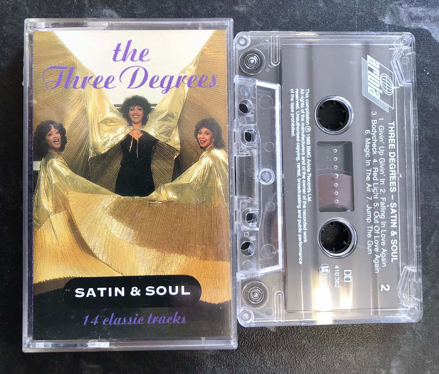 The Three Degrees, Satin & Soul Album, 410 362, Ariola, Vintage Cassette Magretro