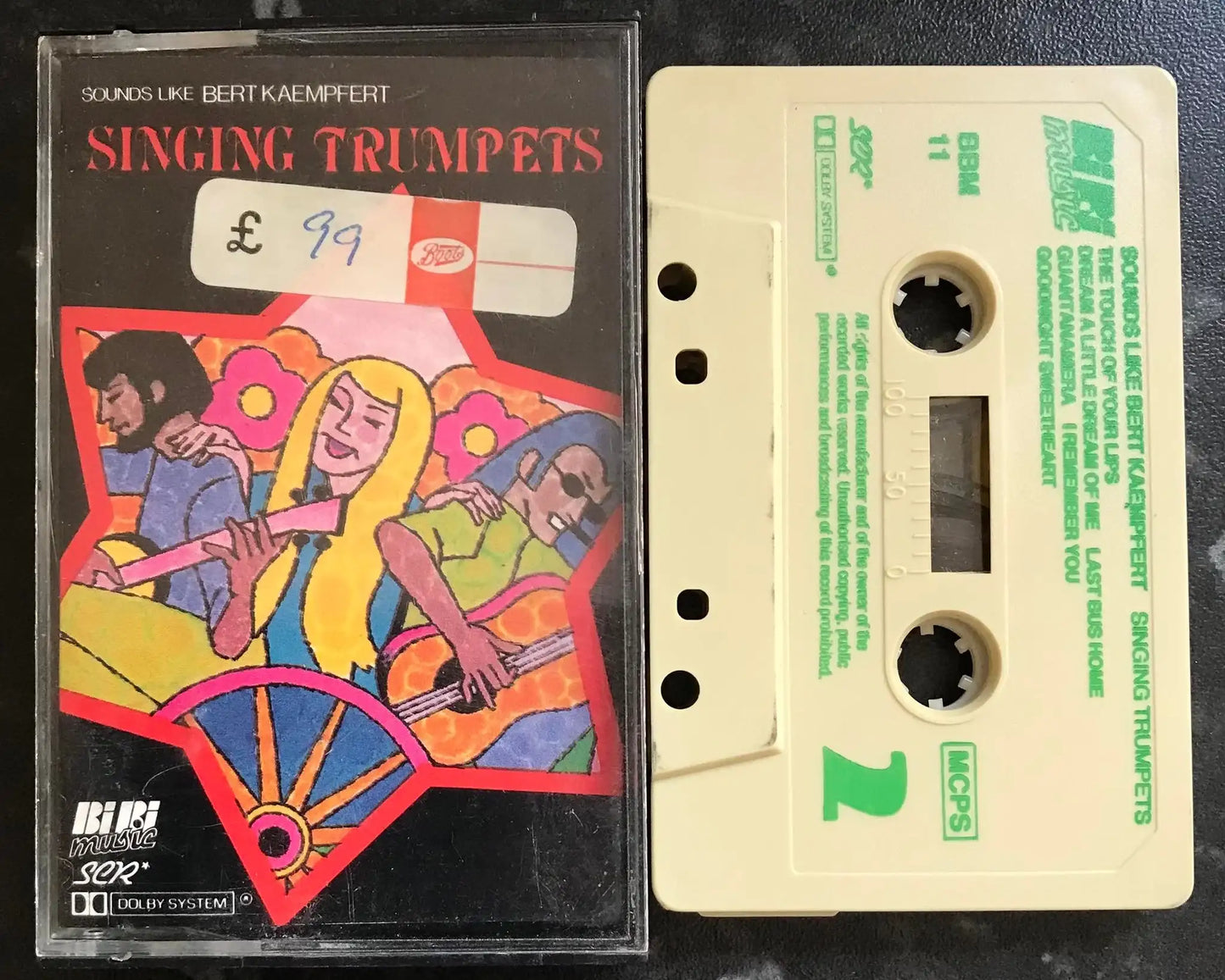 Singing Trumpets Album, Bert Kaempfert, Bibi Music, bbm 11, Vintage Cassette Magretro
