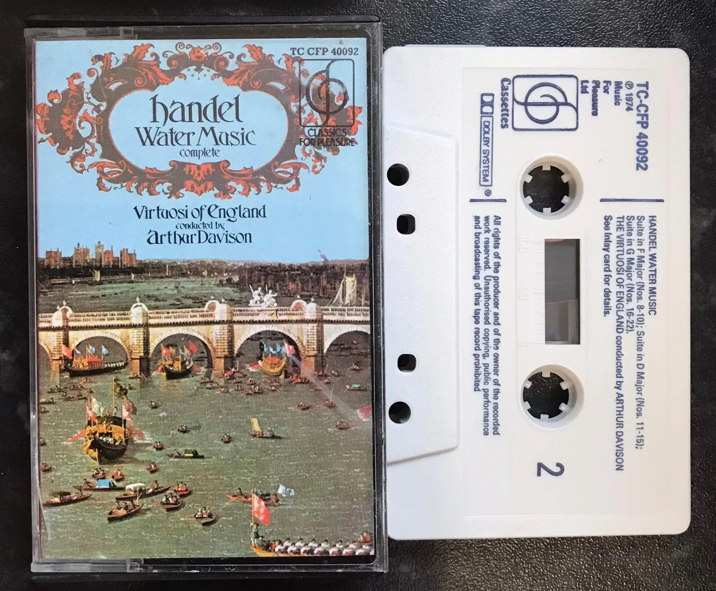 Handel, Water Music complete, Virtuosi, Arthur Davison, TC CFP 40092 Magretro