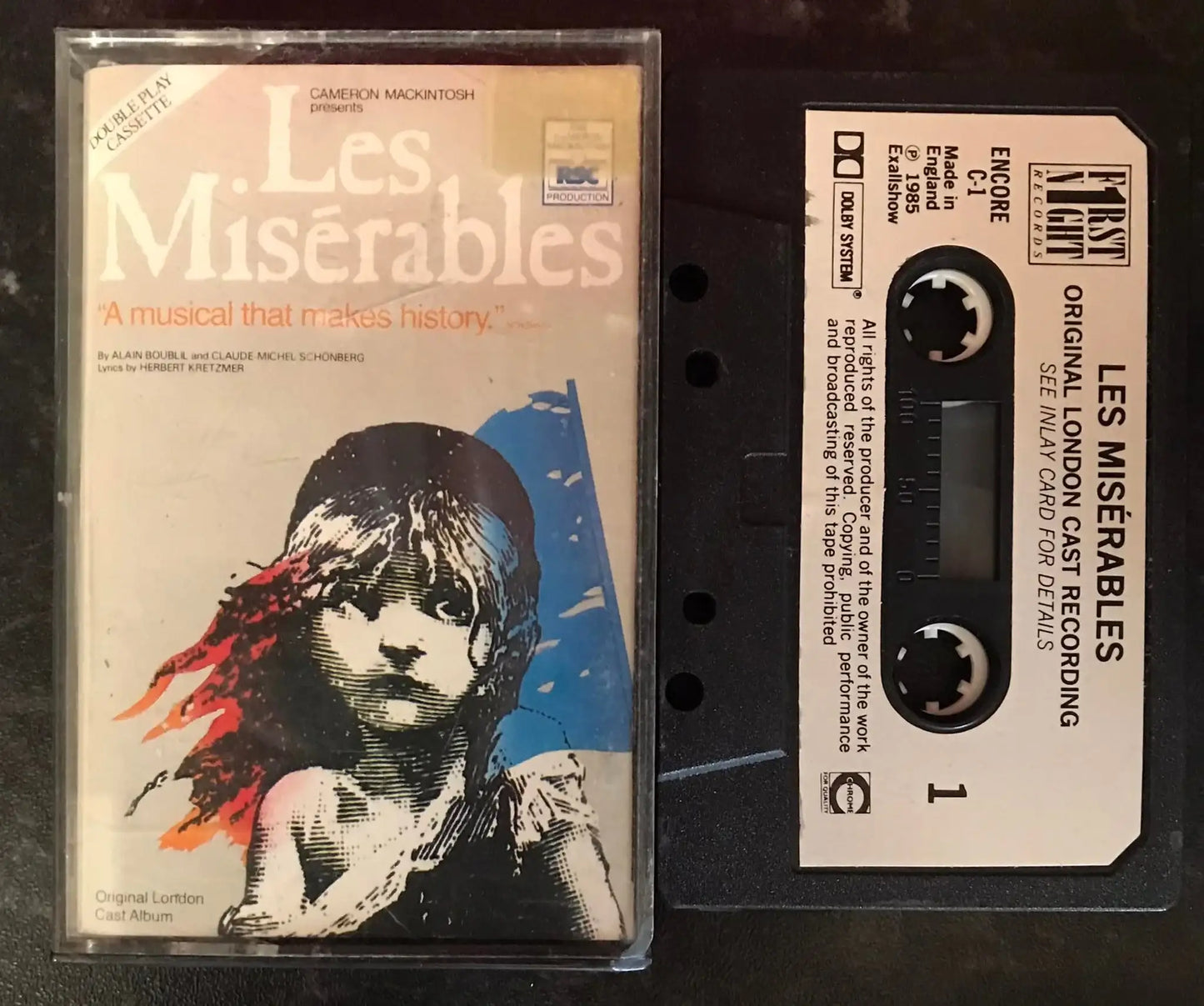 Les Miserables Album, Original London Cast, First Night Records, ENCORE C1 Magretro