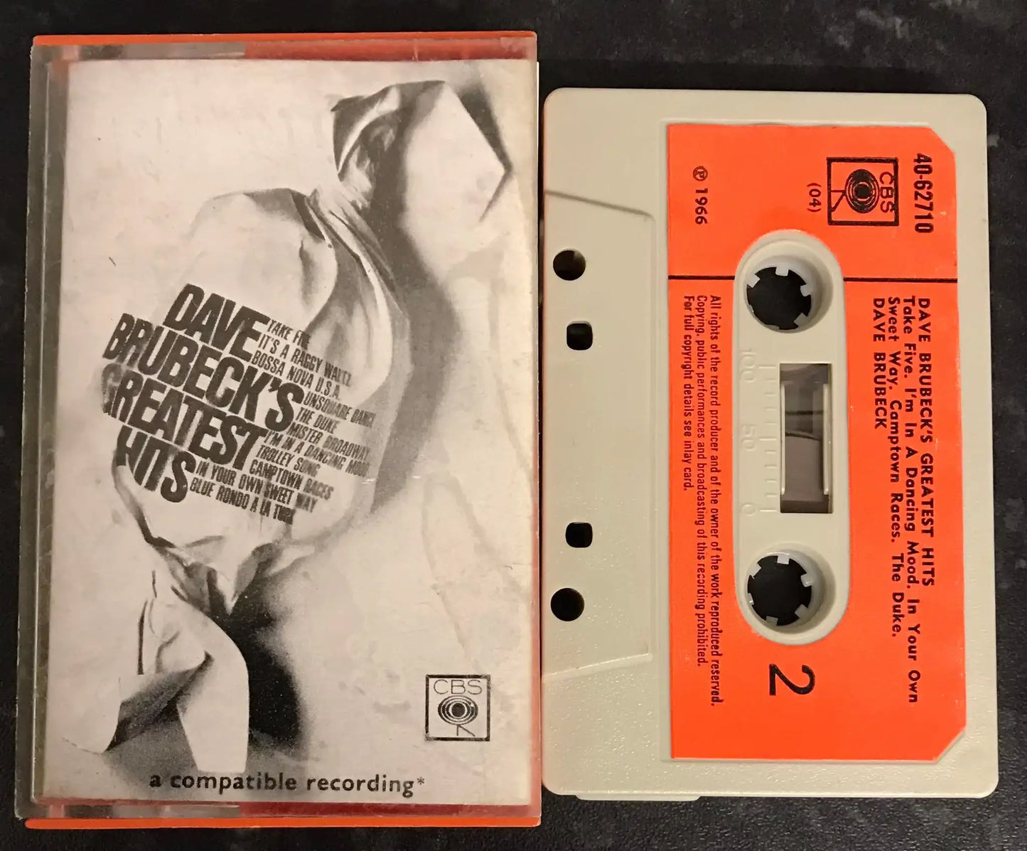 Dave Brubeck's Greatest Hits, CBS 1966, 40-62710, Vintage Cassette Magretro