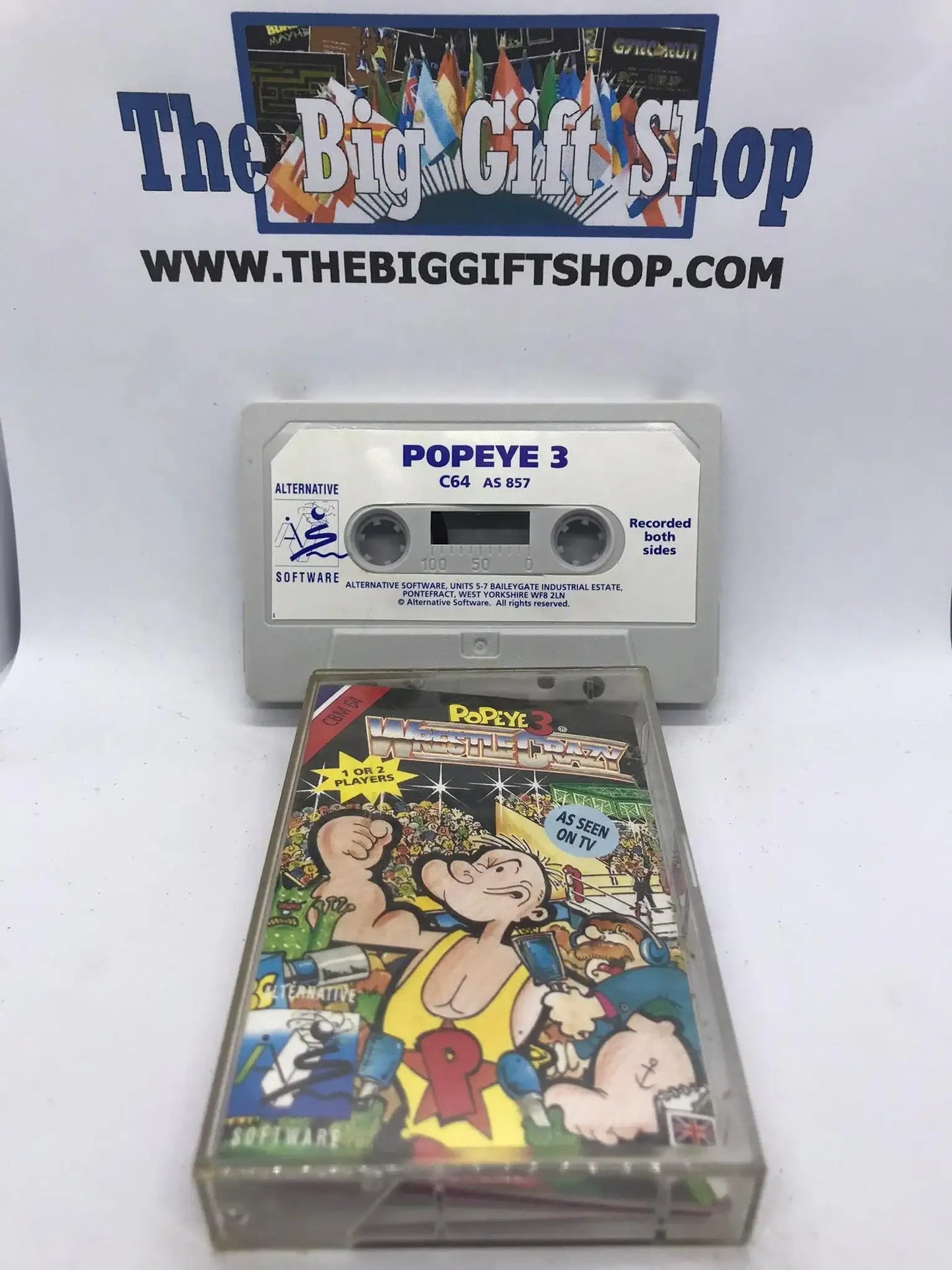 Popeye 3, Wrestle Crazy, C64, by Alternative Software (SUPER RARE), WORKING Magretro