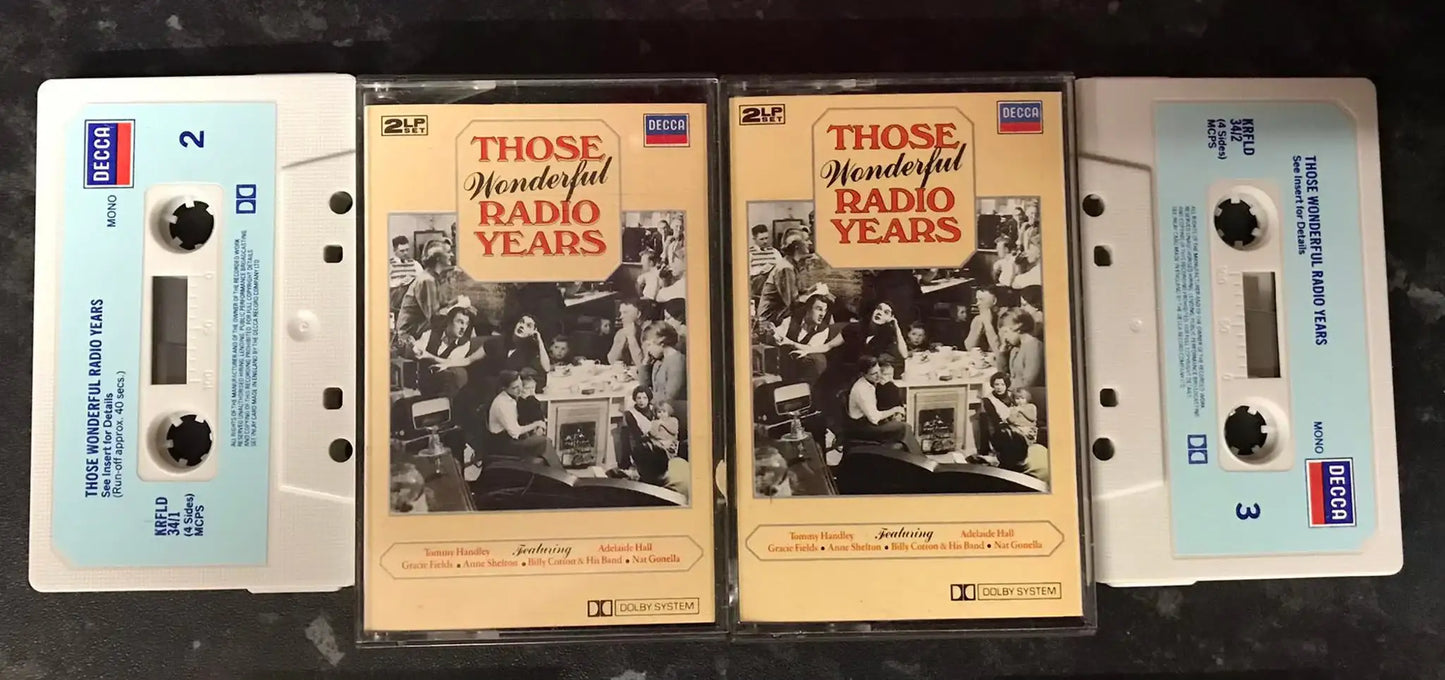 Those Wonderful Radio Years, vol 1 and 2, krfld 34, Decca, Vintage Cassette Magretro