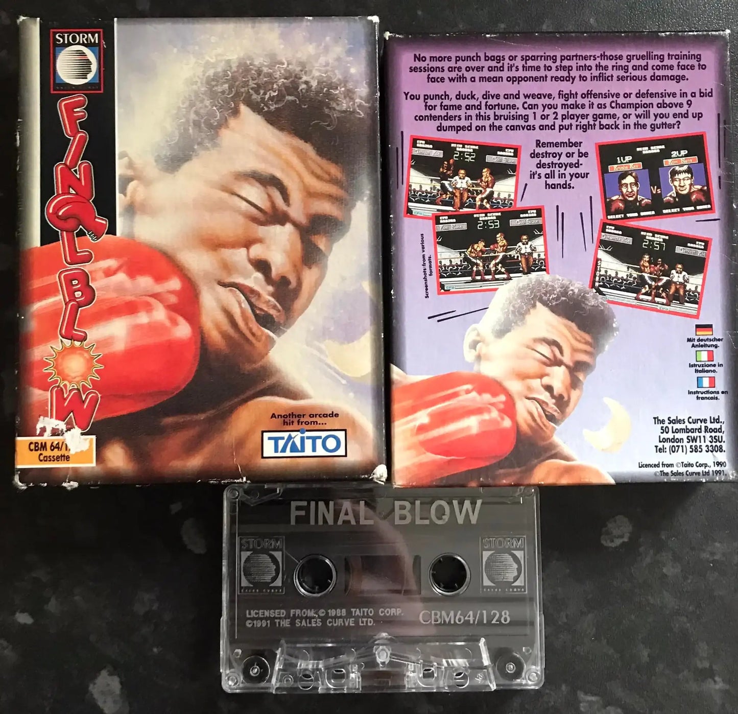 Final Blow, C64 game , Taito Release, Boxed, RARE, WORKING Magretro