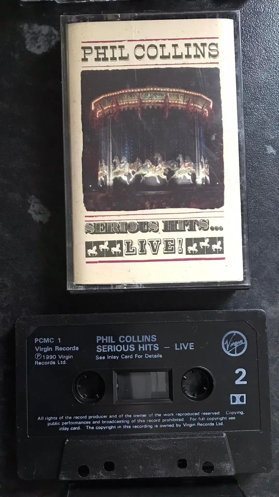 Phil Collins, Serious Hits LIVE, Virgin, PCMC1, Vintage Cassette Magretro
