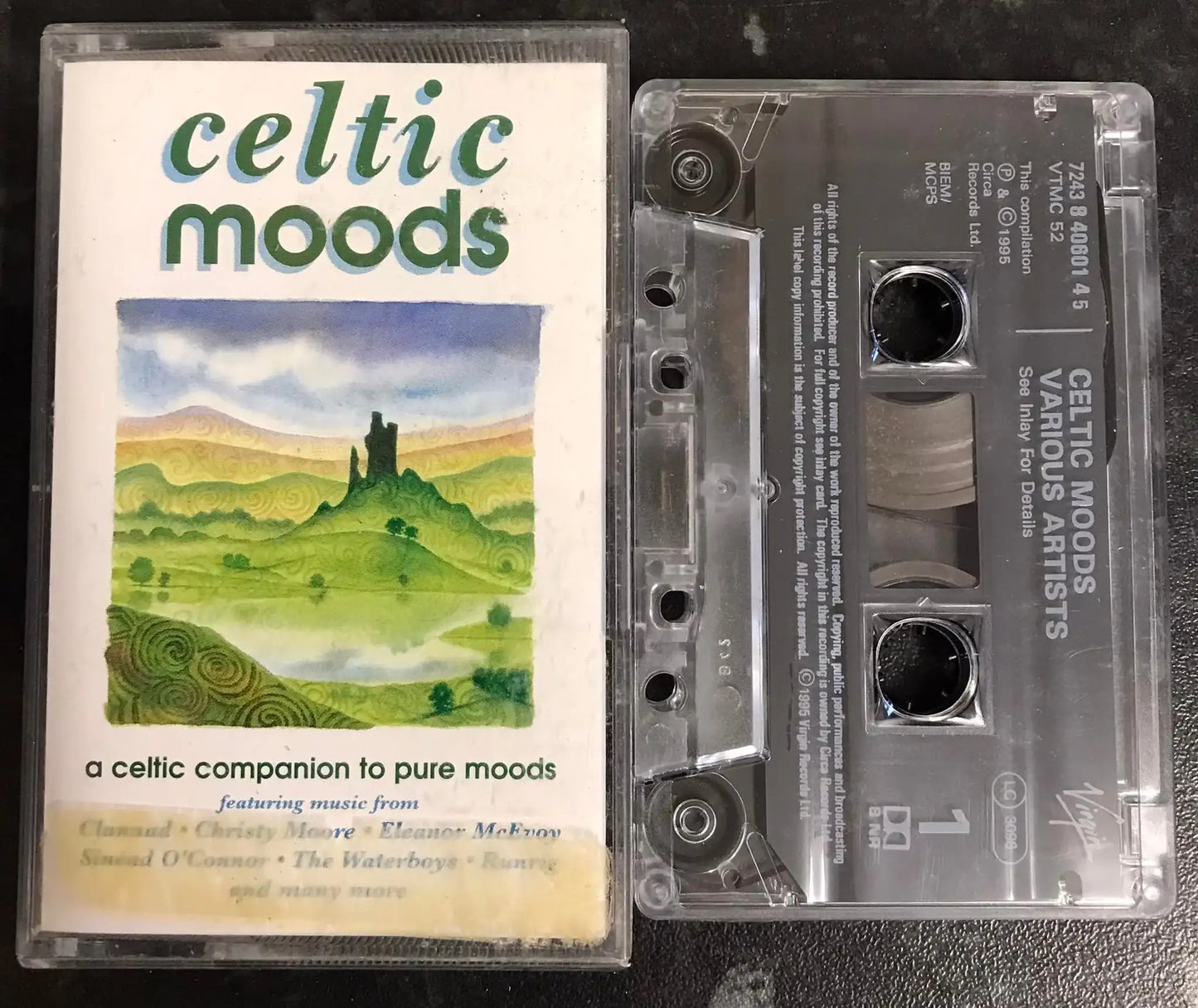 Celtic Moods Album, Virgin, Vtmc52, Vintage Cassette Magretro