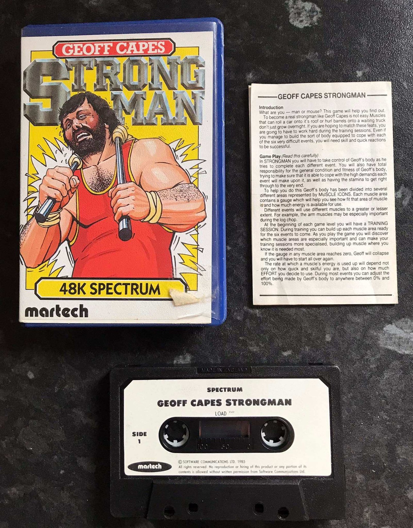 Geoff Capes Strong Man, ZX Spectrum, by Martech, WORKING Magretro
