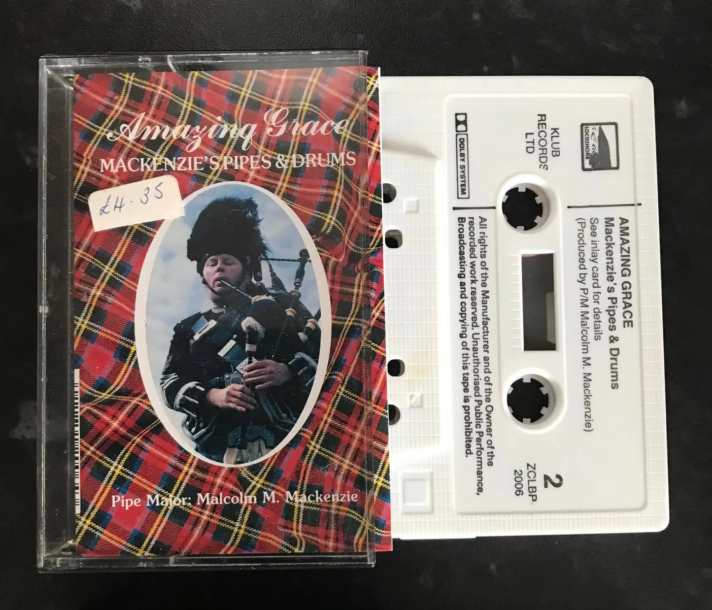 MacKenzie's Pipes and Drums, Amazing Grace (RARE), ZCLBP2006, Vintage Cassette Magretro