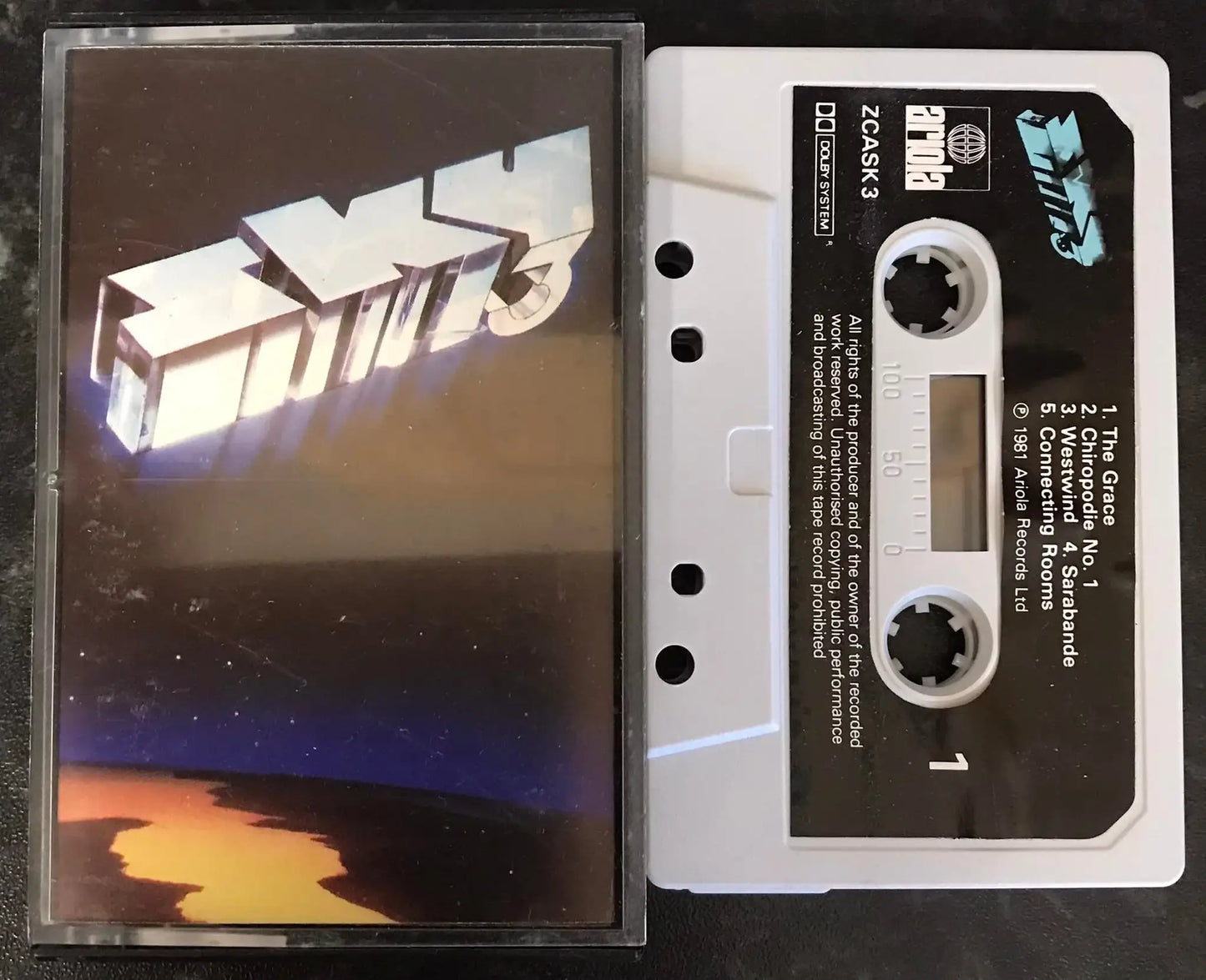 Sky 3 Album, 1981 release by Ariola, ZCASK 3, Vintage Cassette Magretro