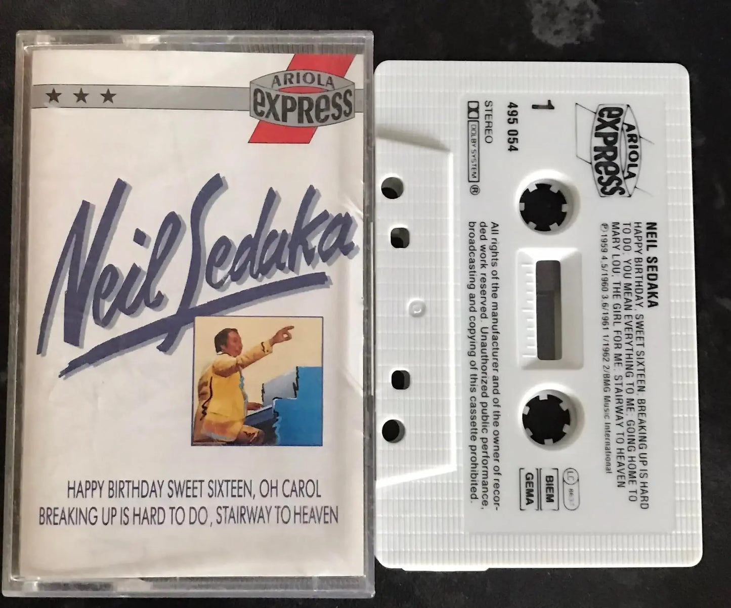 Neil Sedaka Album, Ariola Express, 495 054, Vintage Cassette Magretro