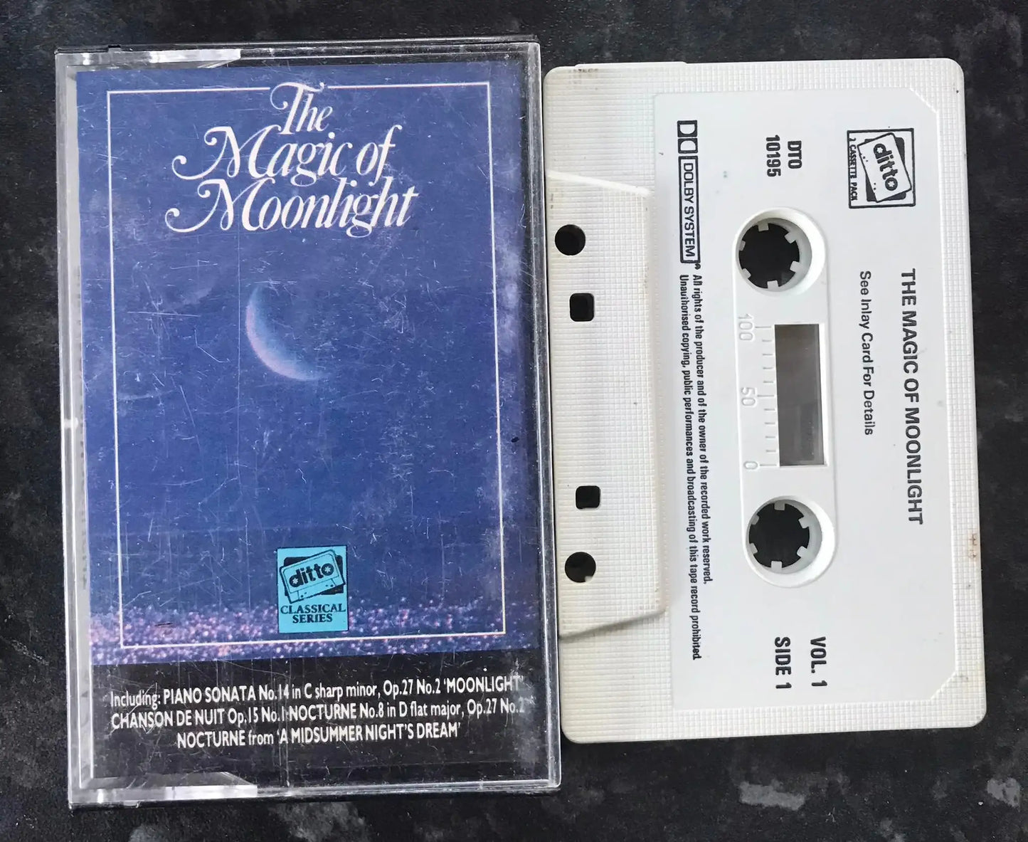 The Magic of Moonlight Vol 1 Album, Ditto, DTO 10195A, Vintage Cassette Magretro