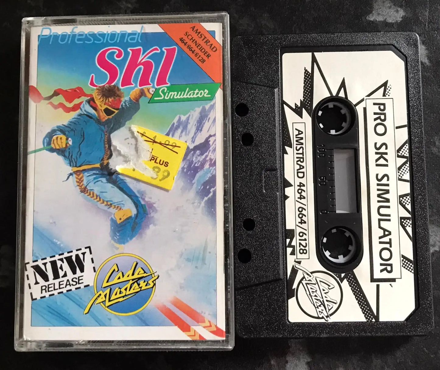 Professional Ski Simulator, Codemasters, Amstrad 464 Game Magretro