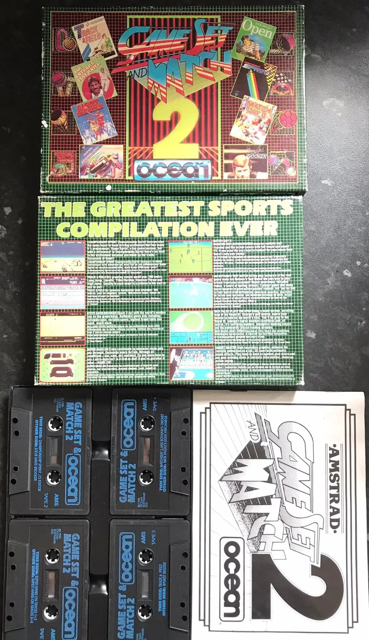 Game Set and Match 2 Compilation, Ocean, Amstrad 464 Game Magretro