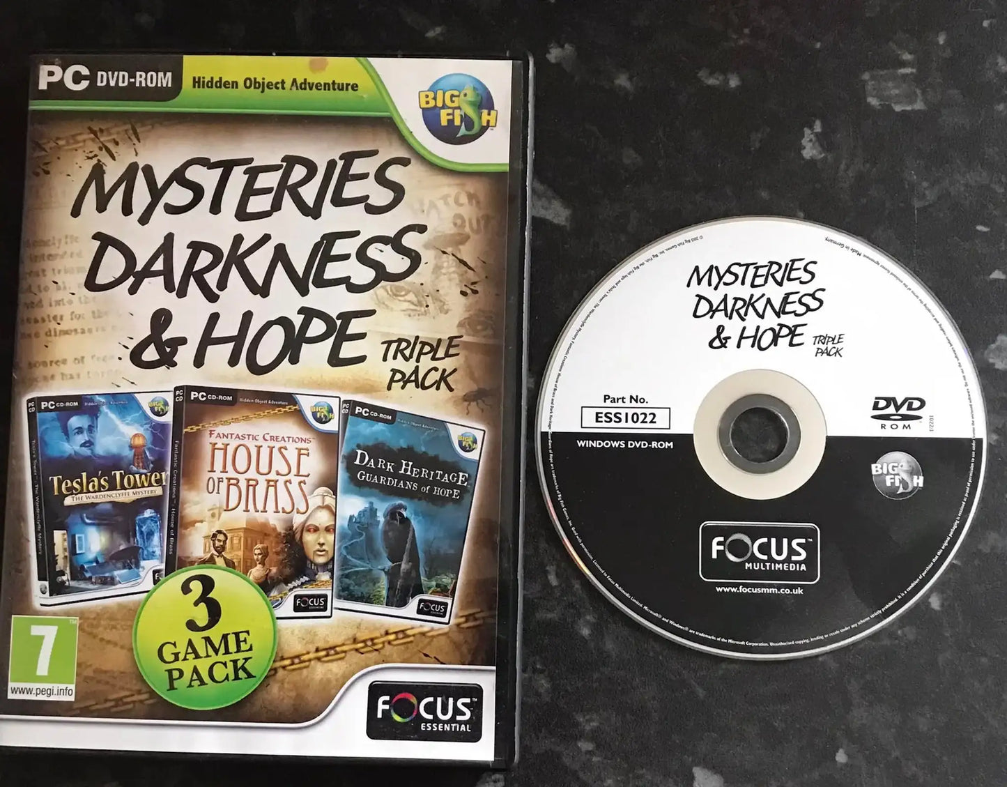 Mysteries, Darkness and Hope Triple Pack ,DVD, UK, Pal, PC Game Magretro