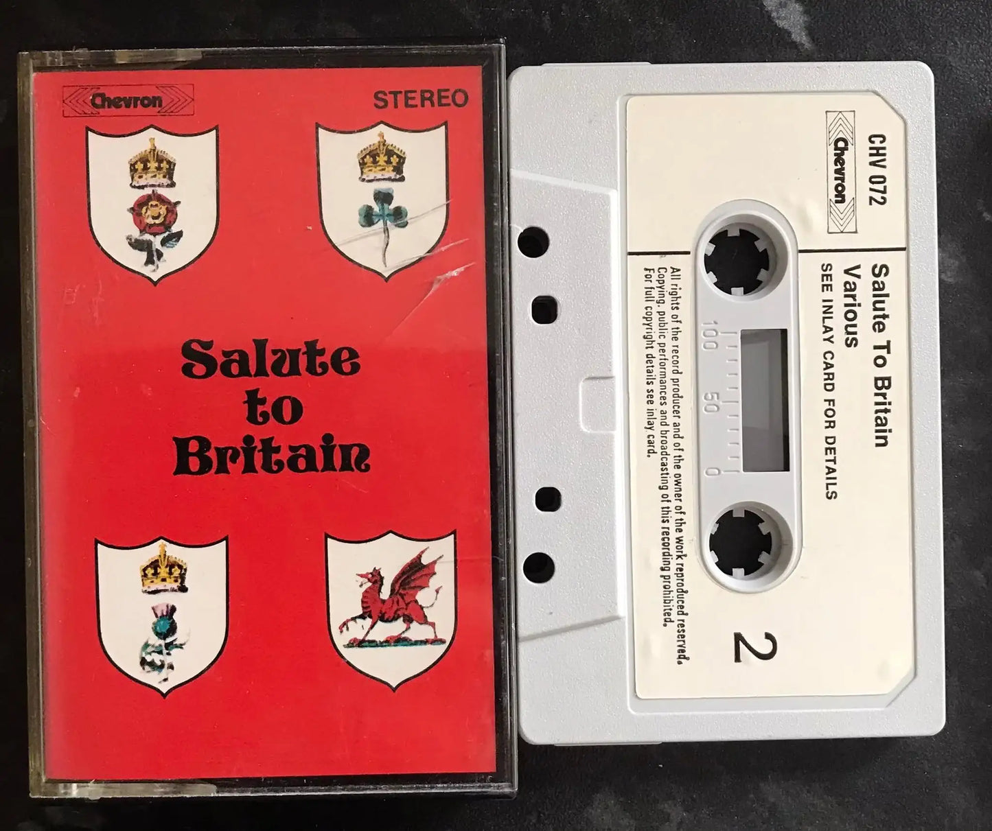 Salute To Britain Album, Various Artists, Chevron CHV 072, Vintage Cassette Magretro