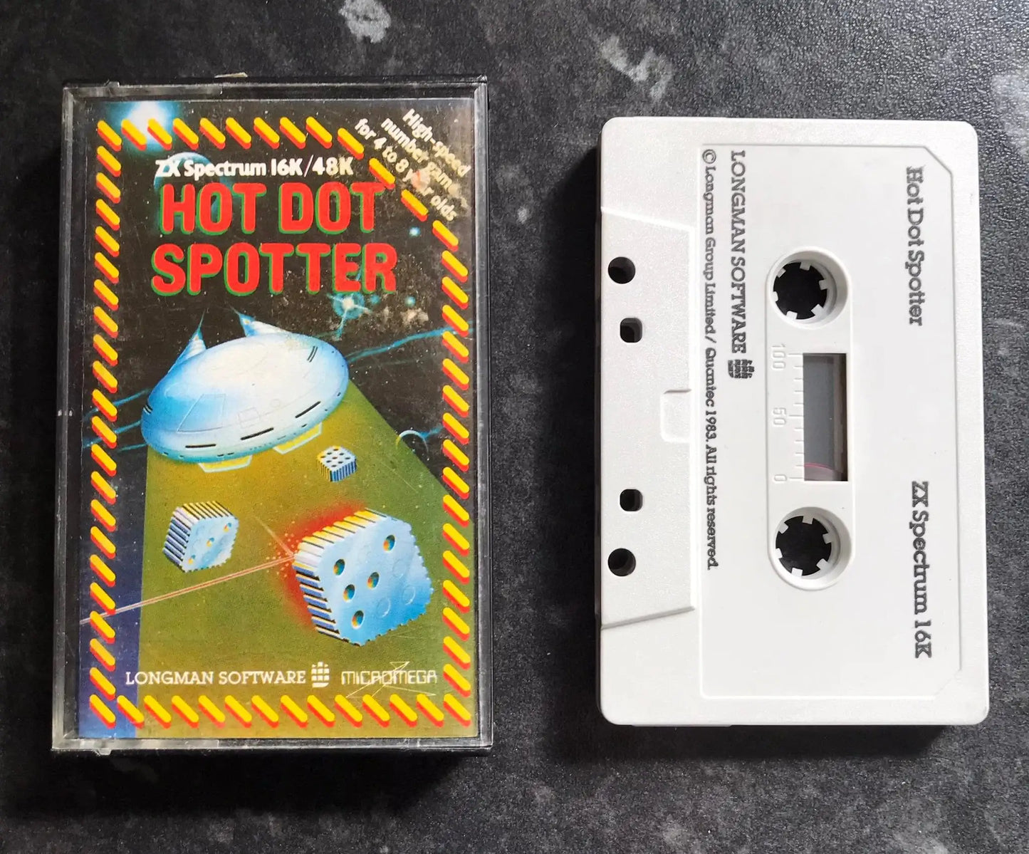 Hot Dot Spotter (Working), ZX Spectrum, by Longmans Magretro