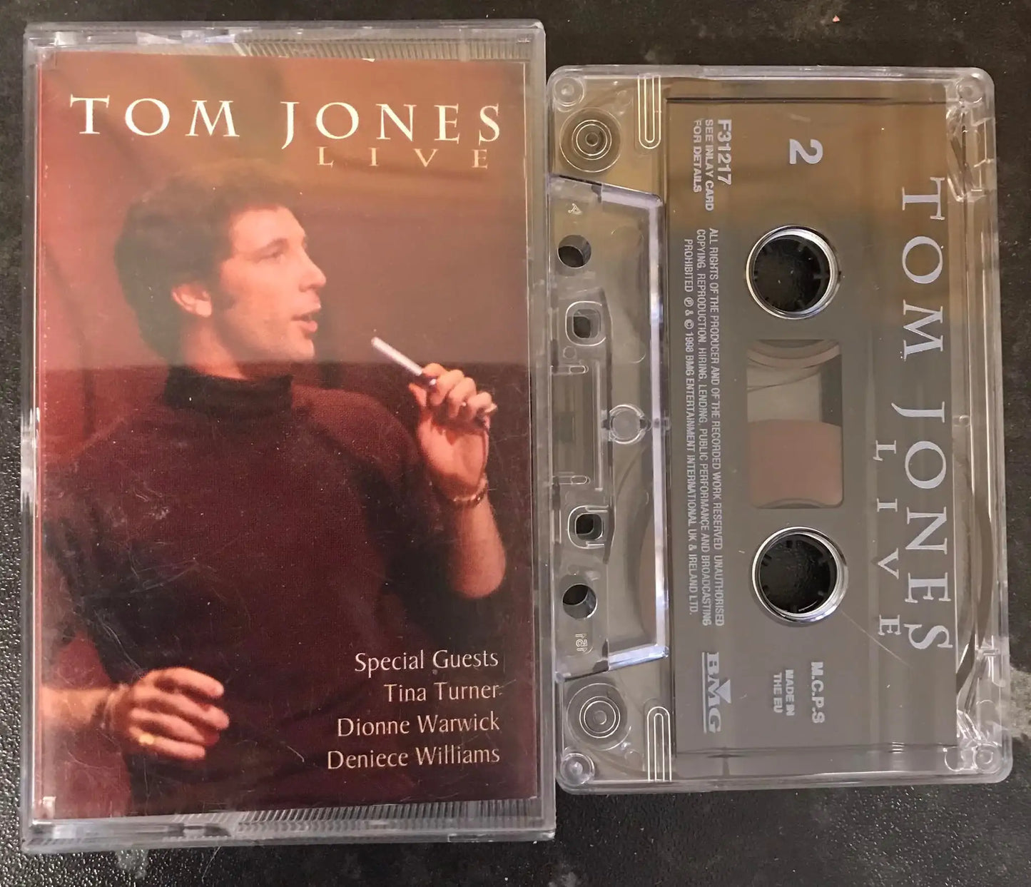 Tom Jones Live ALbum, BMG, AVON, f 31217, Vintage Cassette Magretro