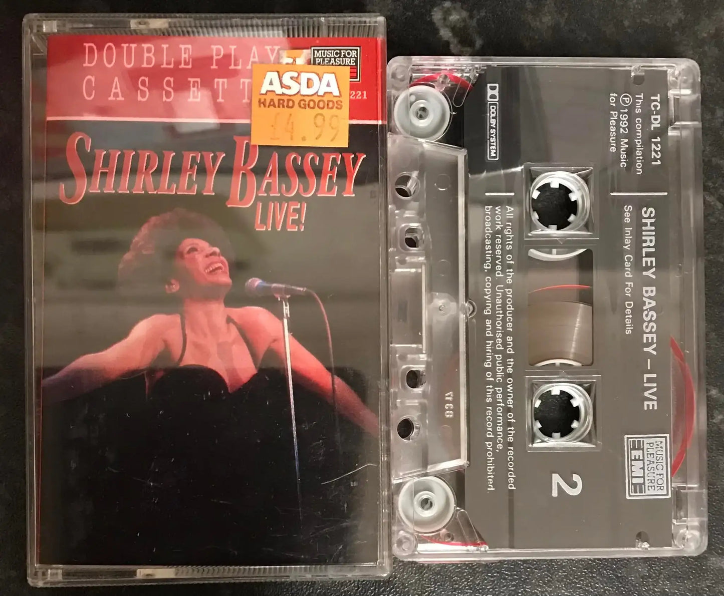 Shirley Bassey Live Album, MFP, TC-DL 1221, Vintage Cassette Magretro