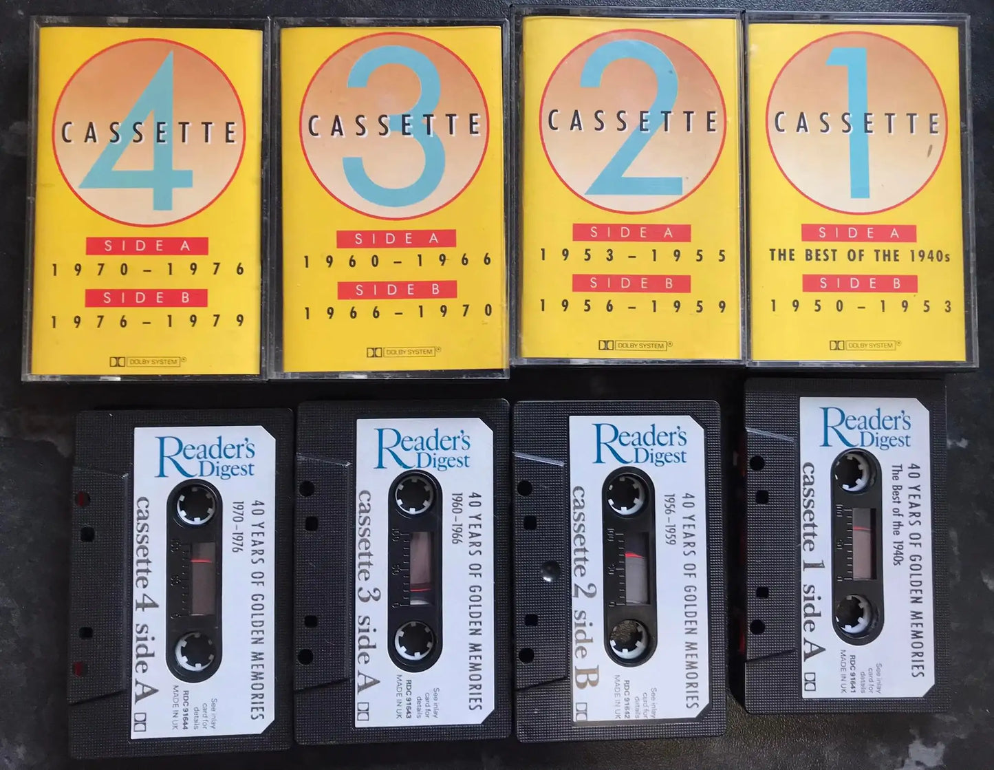 40 years of Golden Memories, 4 Tape Set, RDC 91641, Vintage Cassette Magretro