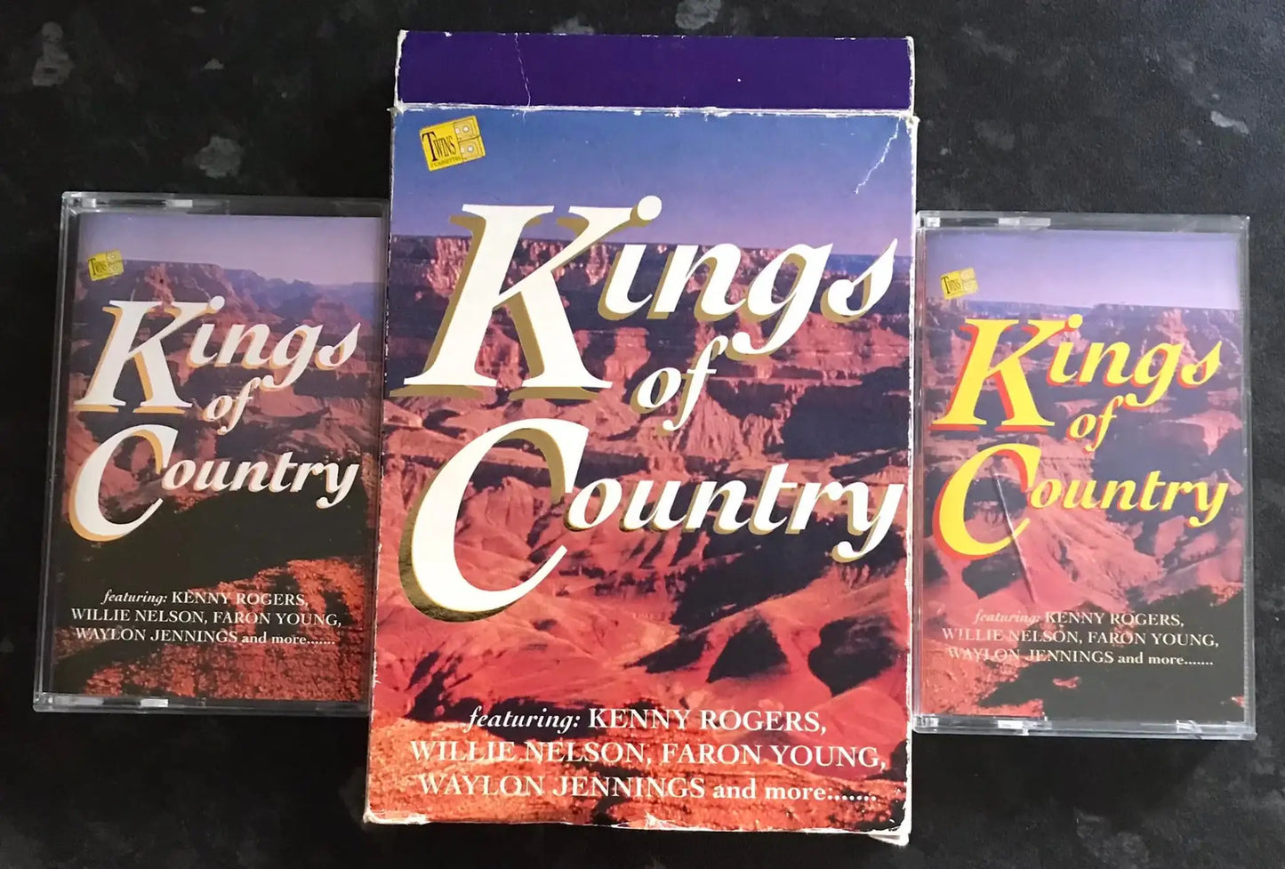 Kings of Country Double Album, Twins, Tring, TTMC047, Vintage Cassette Magretro