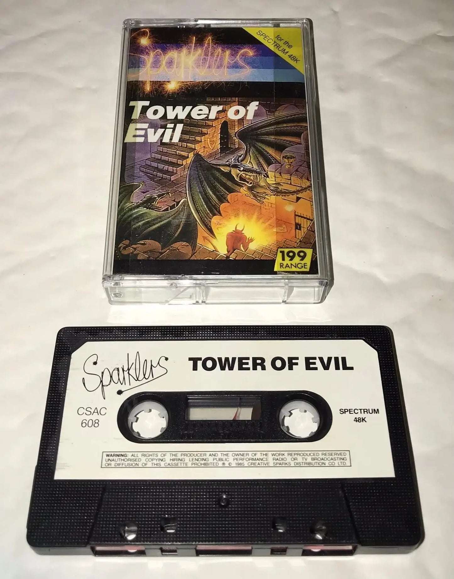 Tower Of Evil, ZX Spectrum game by Sparklers, Working Magretro